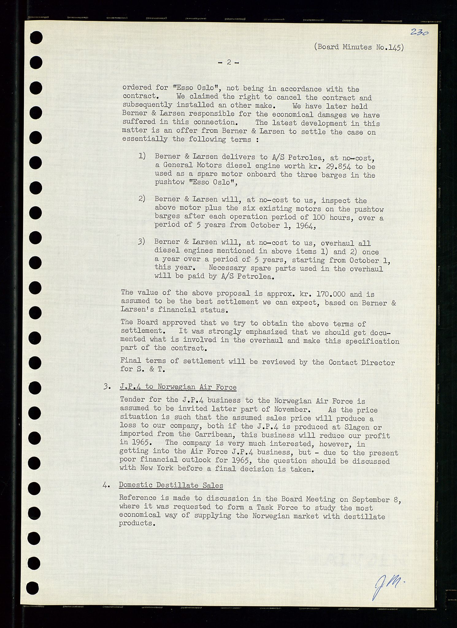 Pa 0982 - Esso Norge A/S, AV/SAST-A-100448/A/Aa/L0001/0004: Den administrerende direksjon Board minutes (styrereferater) / Den administrerende direksjon Board minutes (styrereferater), 1963-1964, p. 32