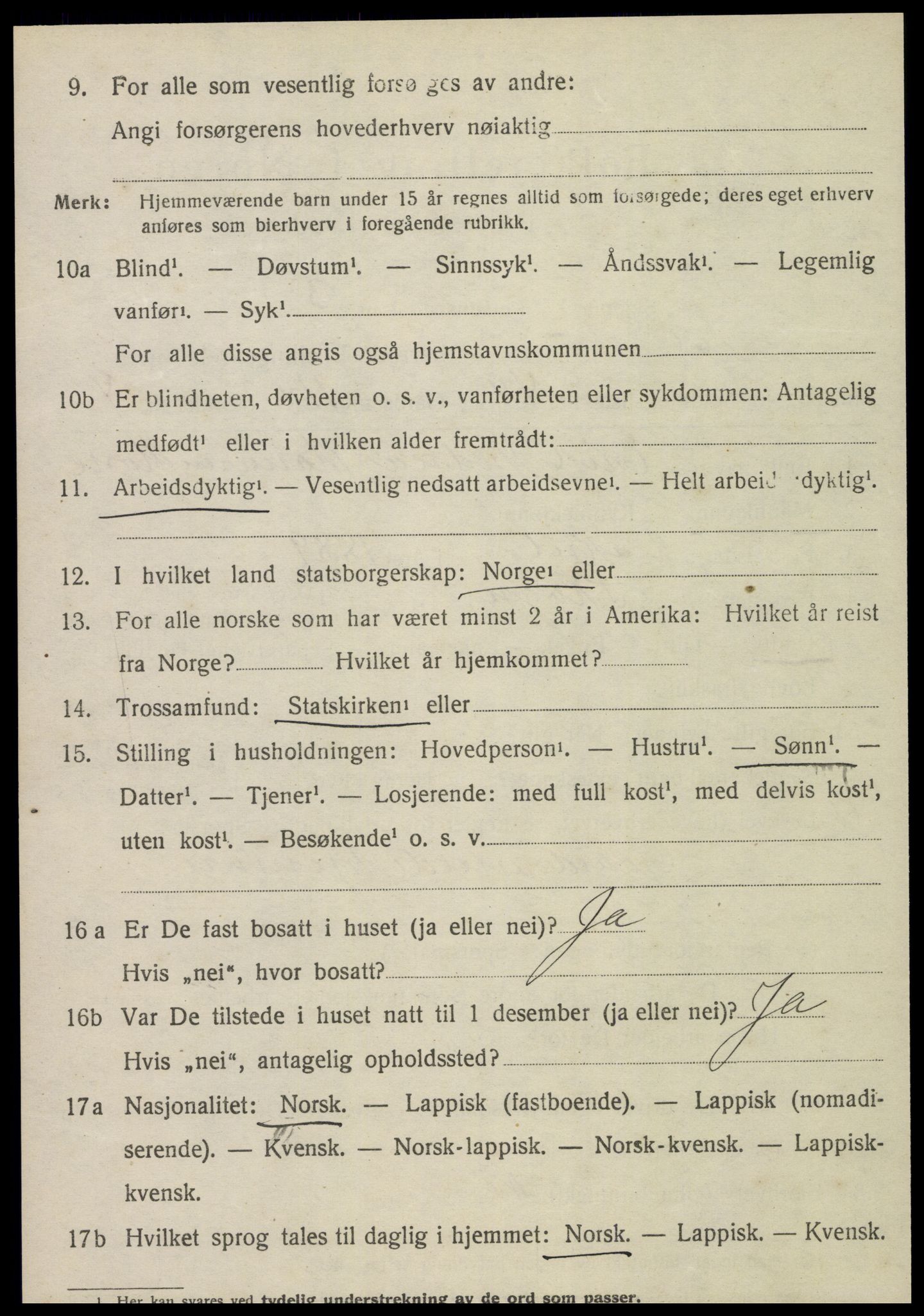 SAT, 1920 census for Skogn, 1920, p. 7002