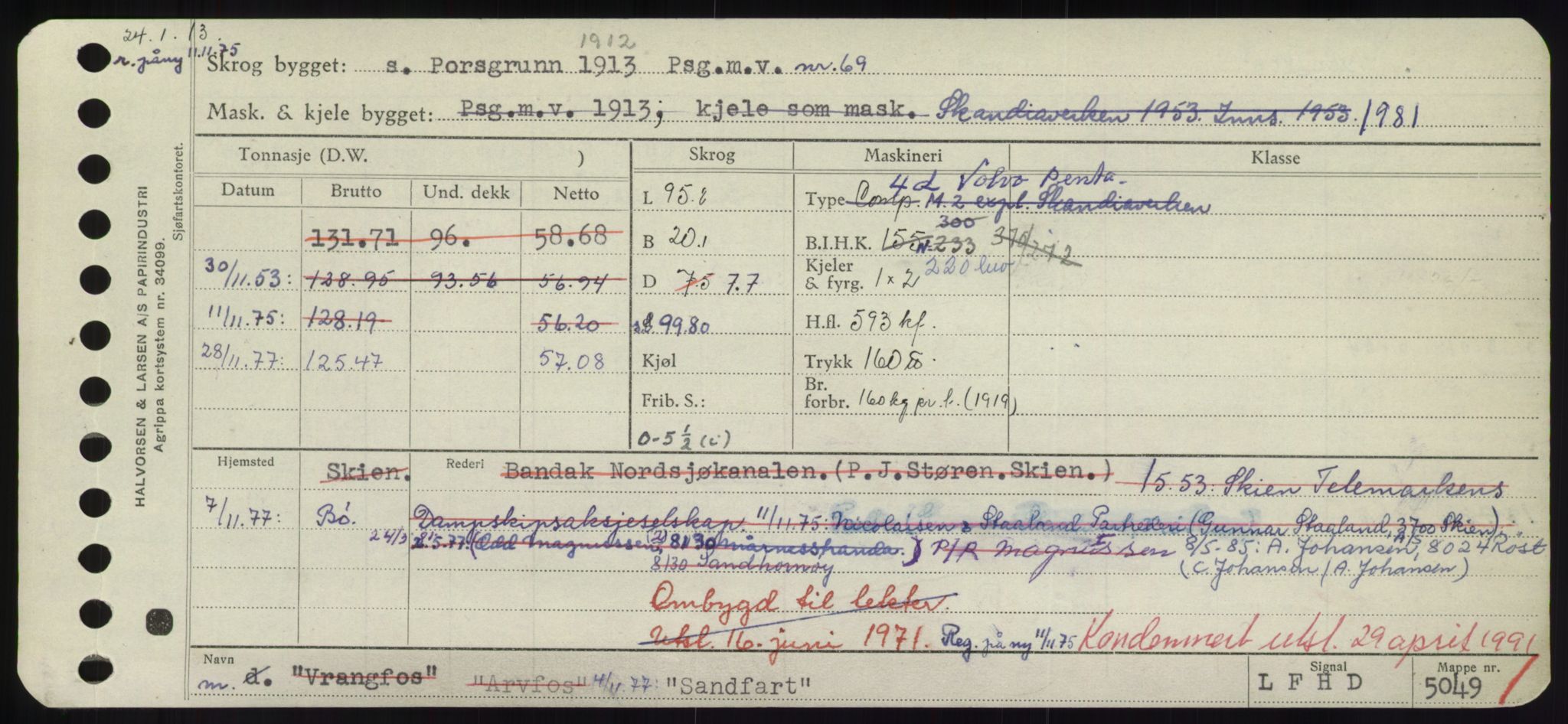 Sjøfartsdirektoratet med forløpere, Skipsmålingen, RA/S-1627/H/Hd/L0032: Fartøy, San-Seve, p. 61