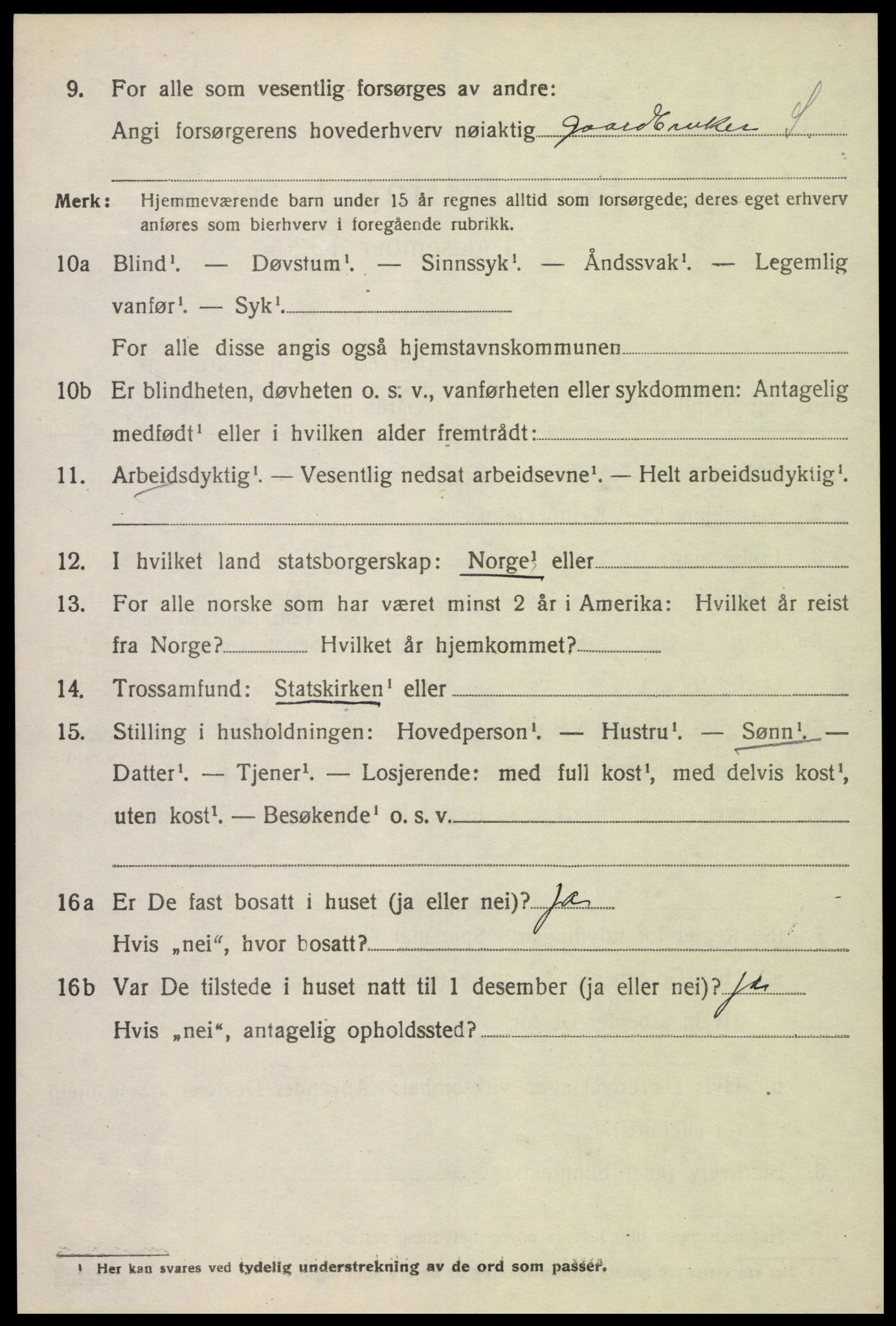 SAK, 1920 census for Konsmo, 1920, p. 1139