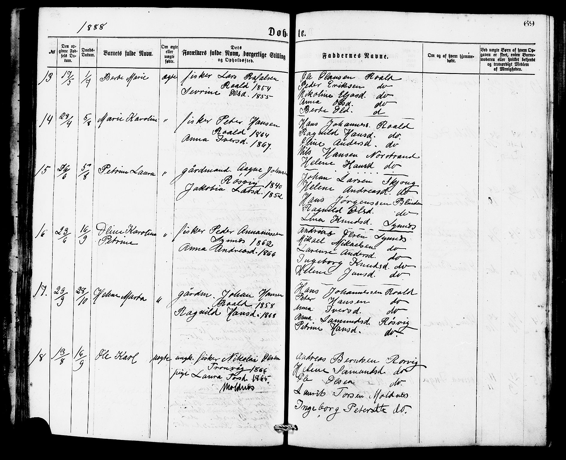 Ministerialprotokoller, klokkerbøker og fødselsregistre - Møre og Romsdal, AV/SAT-A-1454/537/L0519: Parish register (official) no. 537A03, 1876-1889, p. 69