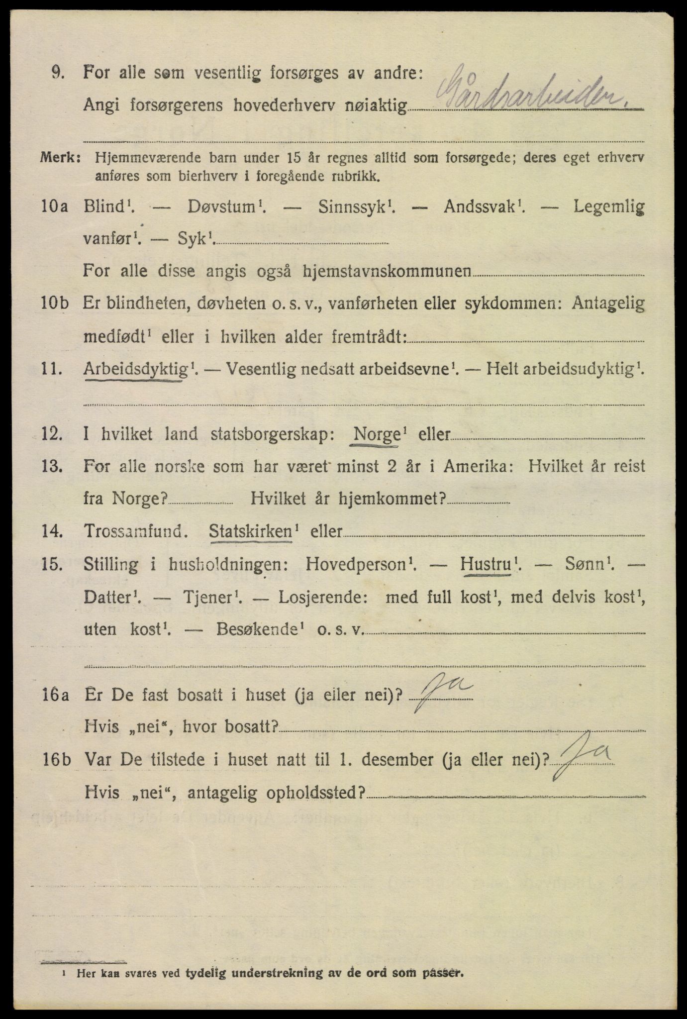 SAH, 1920 census for Grue, 1920, p. 3146