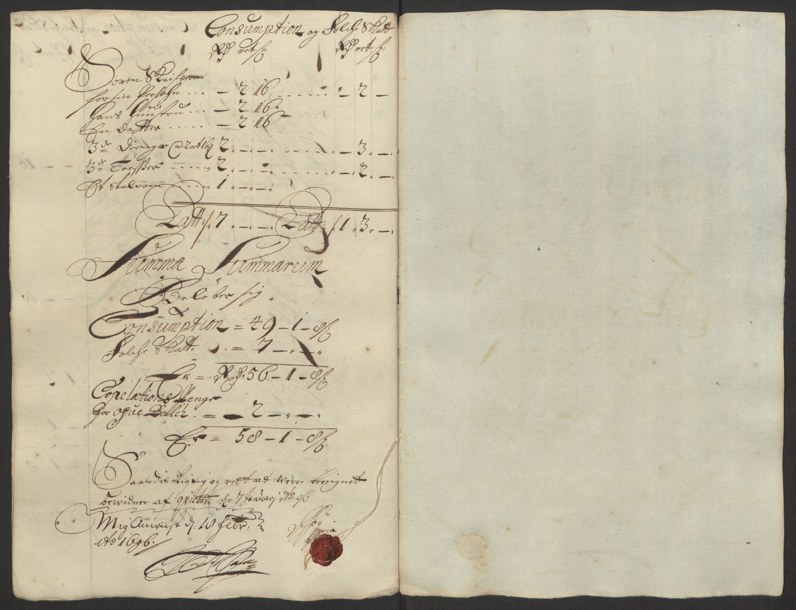 Rentekammeret inntil 1814, Reviderte regnskaper, Fogderegnskap, RA/EA-4092/R63/L4309: Fogderegnskap Inderøy, 1695-1697, p. 35