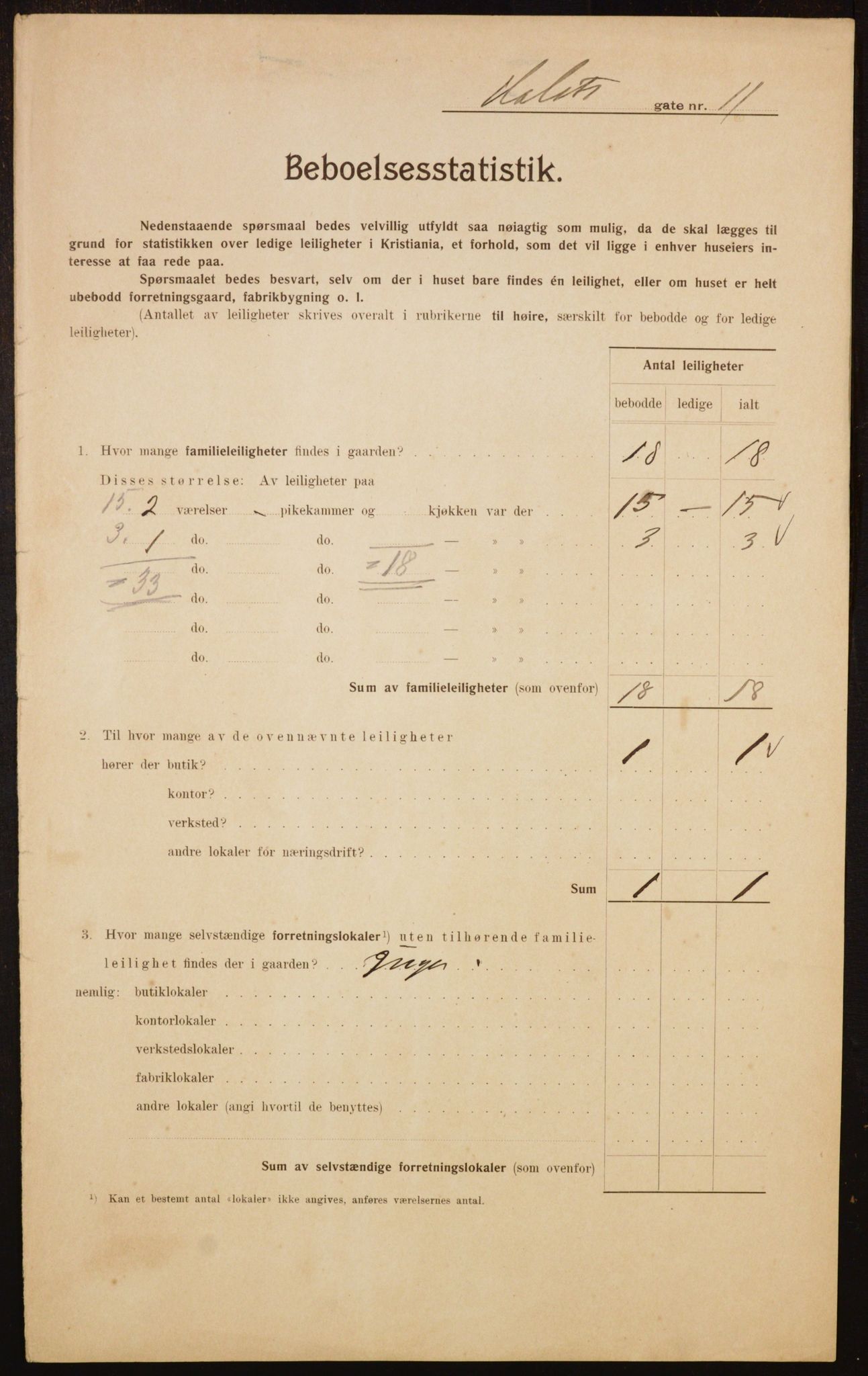 OBA, Municipal Census 1910 for Kristiania, 1910, p. 40339