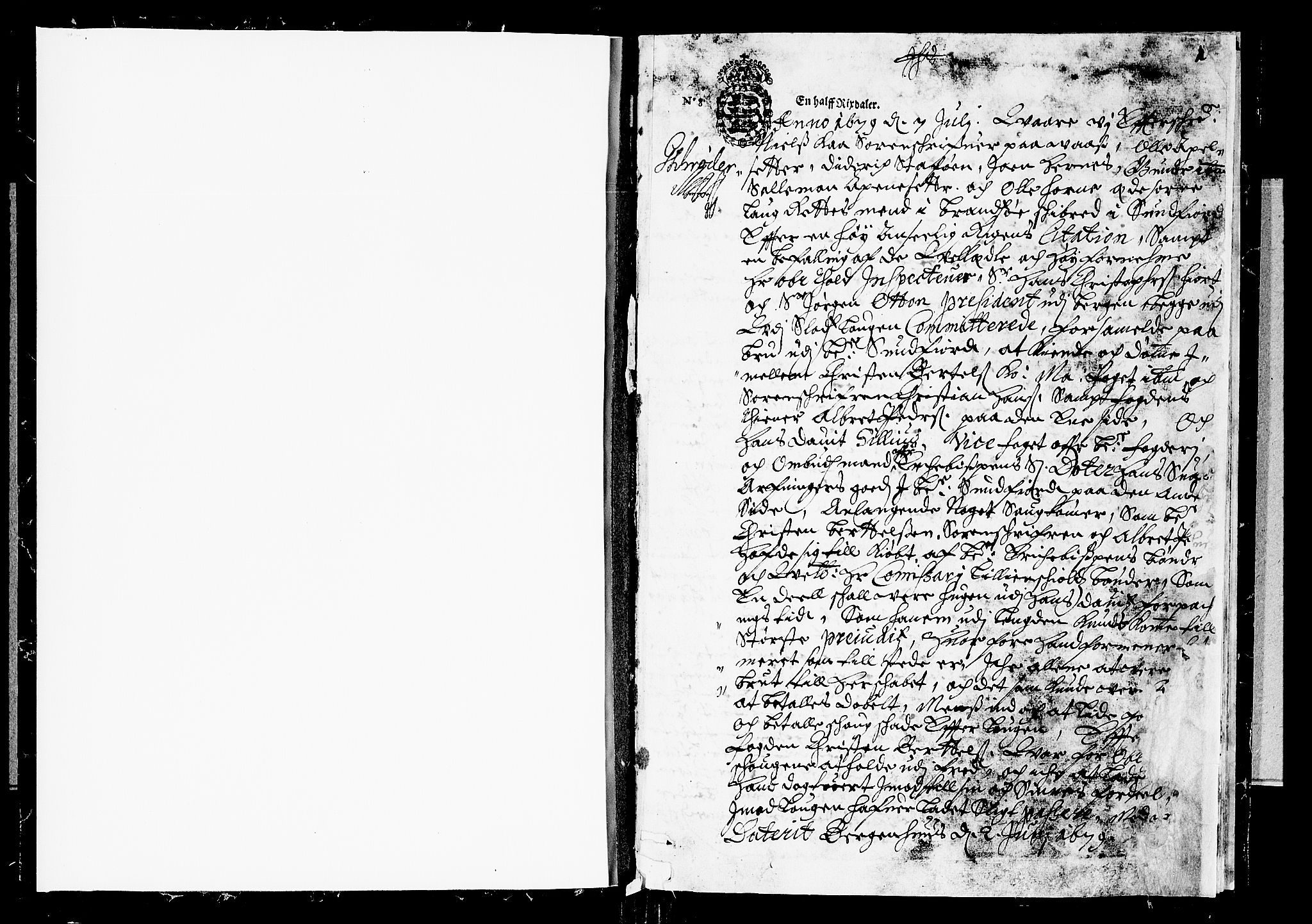 Hardanger og Voss sorenskriveri, SAB/A-2501/1/1A/1Ab/L0012: Tingbok for Voss, 1679, p. 0b-1a