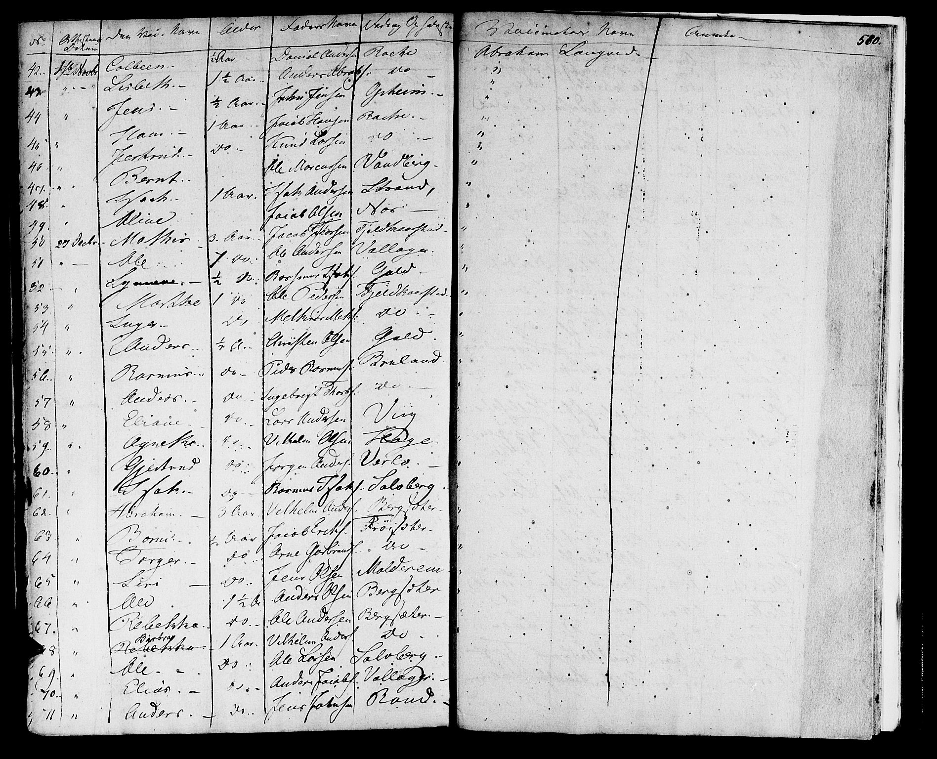 Innvik sokneprestembete, AV/SAB-A-80501: Parish register (official) no. A 4II, 1832-1846, p. 580