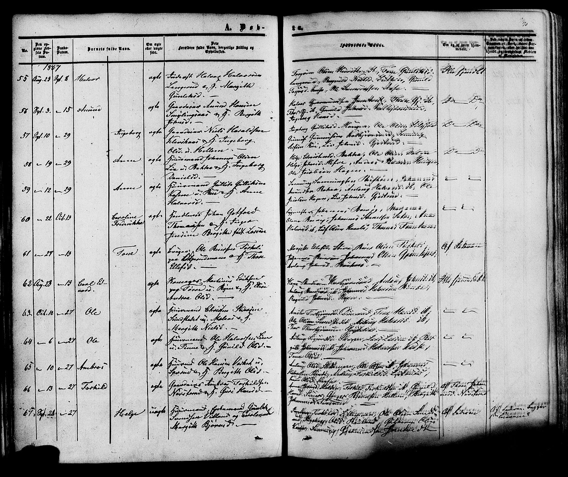 Heddal kirkebøker, SAKO/A-268/F/Fa/L0007: Parish register (official) no. I 7, 1855-1877, p. 90
