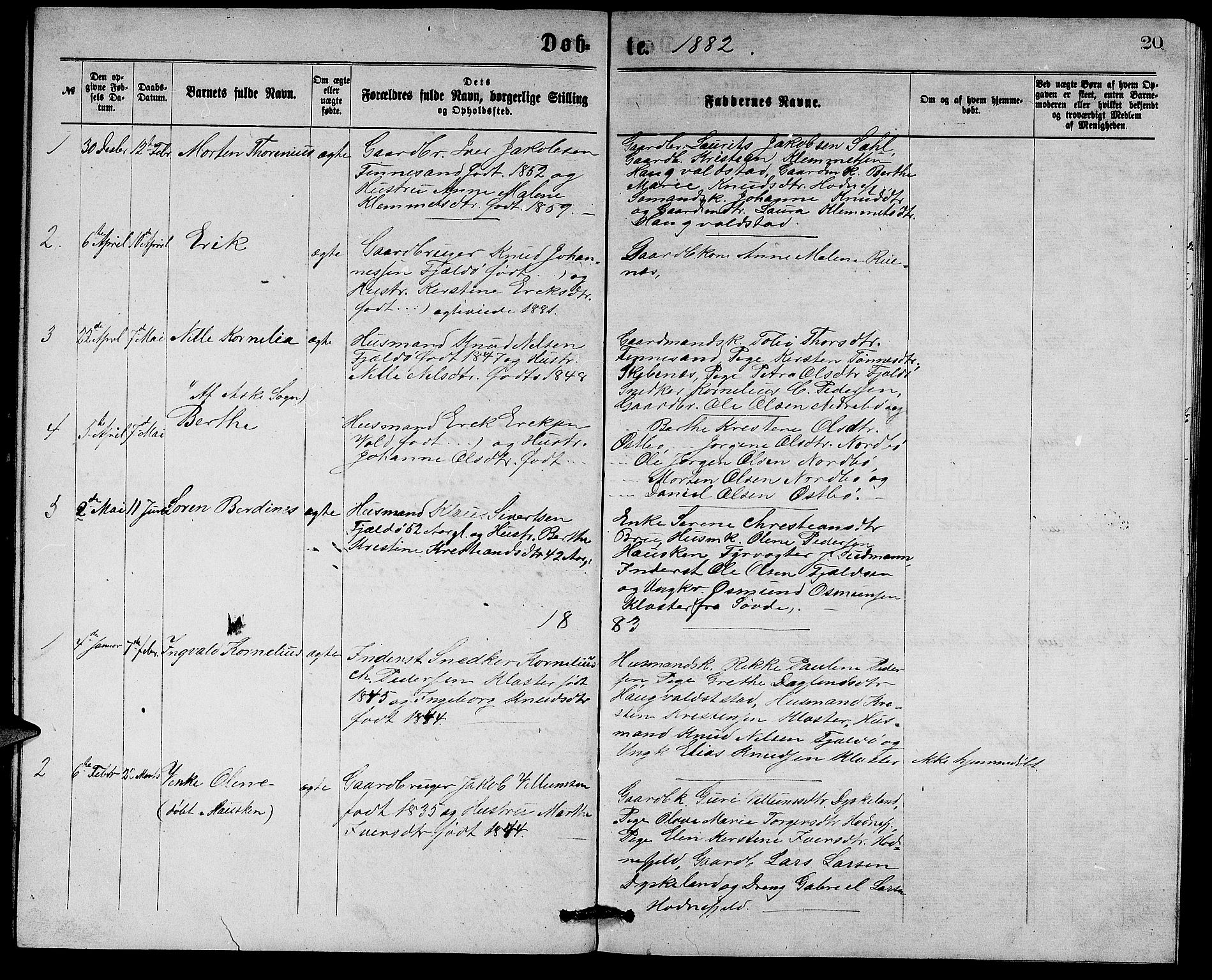 Rennesøy sokneprestkontor, SAST/A -101827/H/Ha/Hab/L0004: Parish register (copy) no. B 4, 1870-1889, p. 20