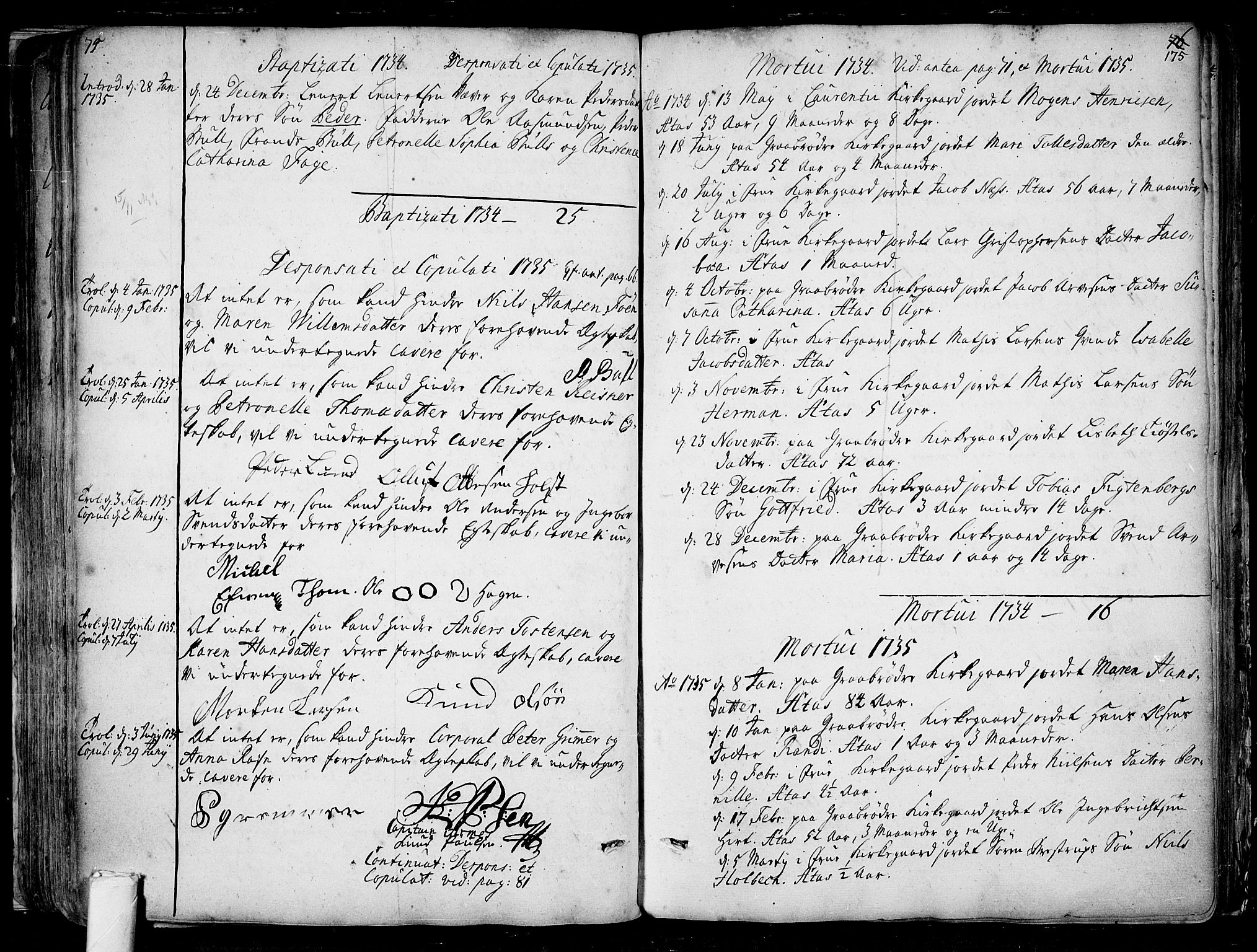 Tønsberg kirkebøker, SAKO/A-330/F/Fa/L0001: Parish register (official) no. I 1, 1688-1760, p. 174-175