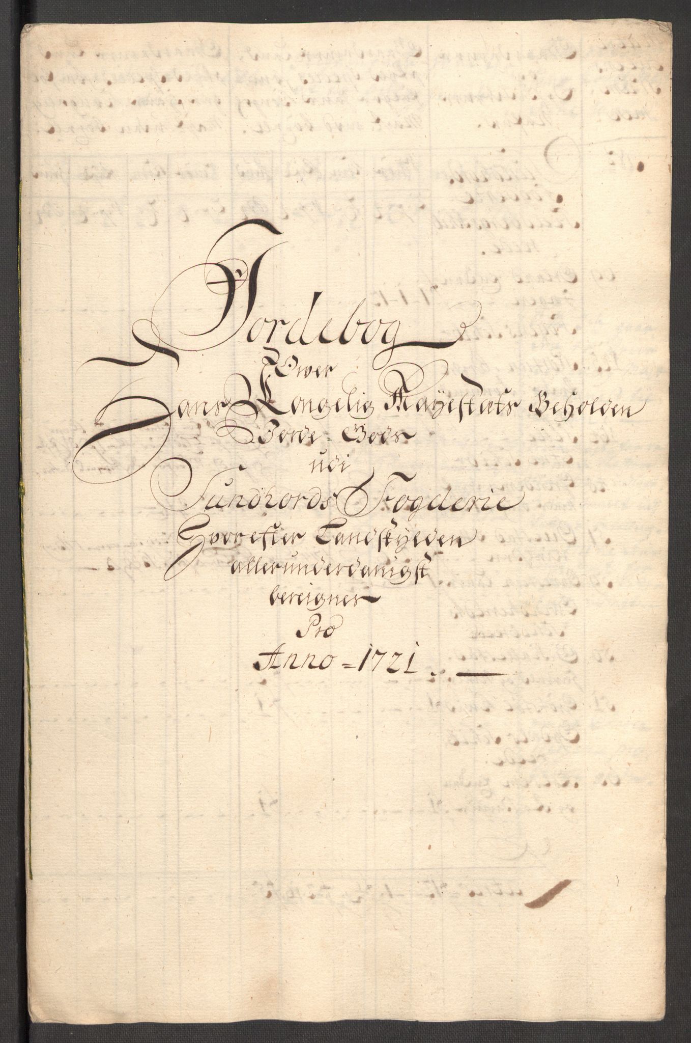 Rentekammeret inntil 1814, Reviderte regnskaper, Fogderegnskap, RA/EA-4092/R48/L3000: Fogderegnskap Sunnhordland og Hardanger, 1721, p. 98