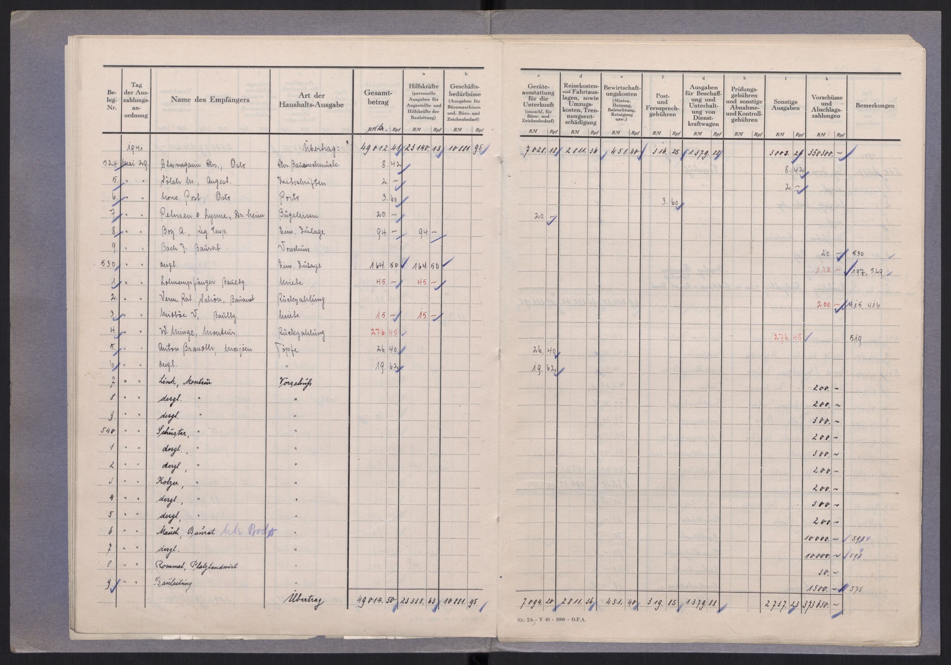 Tyske arkiver, Organisation Todt (OT), Einsatzgruppe Wiking, AV/RA-RAFA-2188/2/E/Ea/L0005: Byggeprosjekt i Hattfjelldal, 1940-1942, p. 230