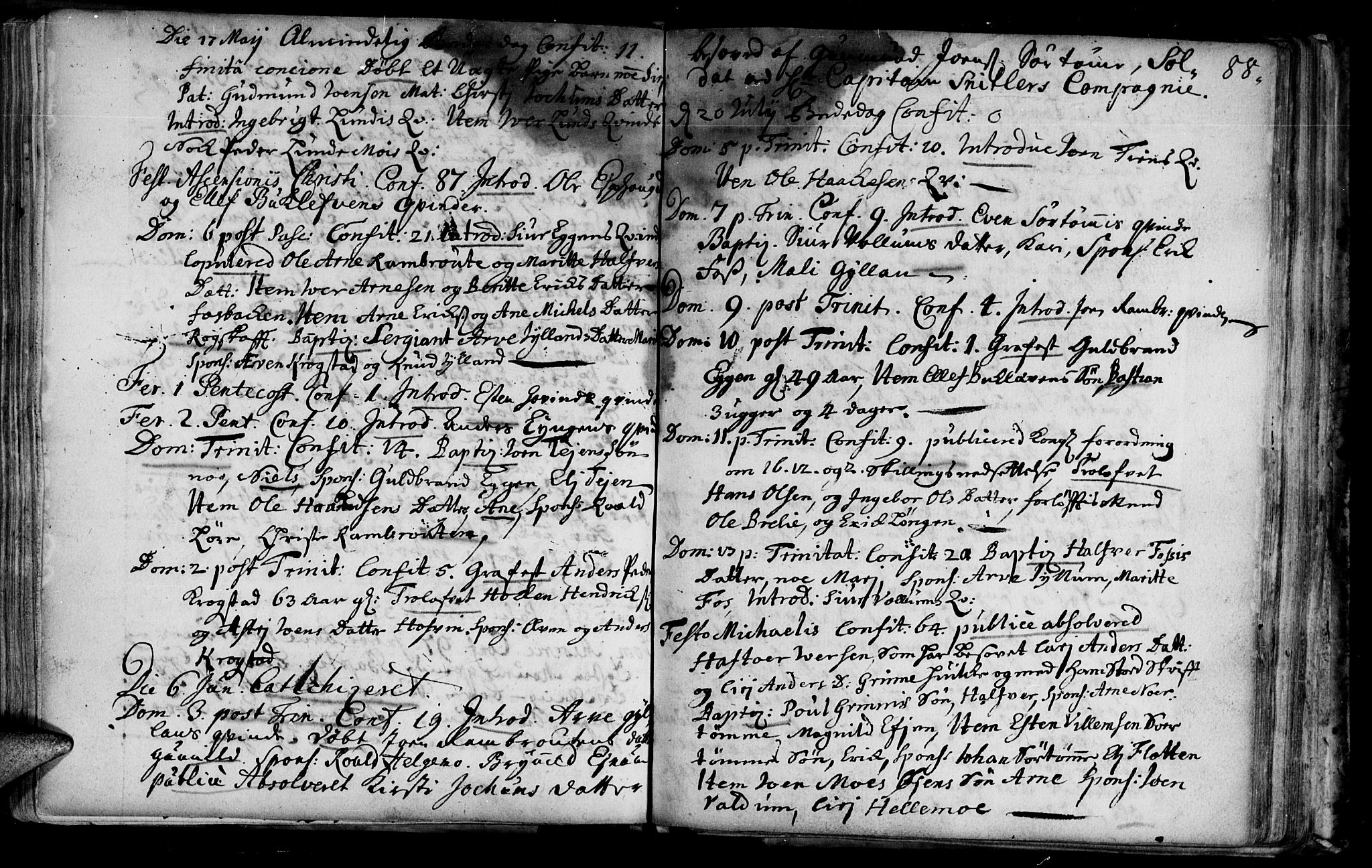 Ministerialprotokoller, klokkerbøker og fødselsregistre - Sør-Trøndelag, SAT/A-1456/692/L1101: Parish register (official) no. 692A01, 1690-1746, p. 88
