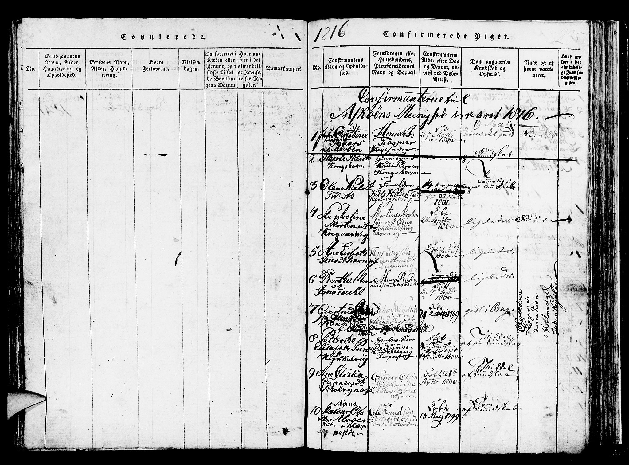 Askøy Sokneprestembete, SAB/A-74101/H/Ha/Hab/Haba/L0002: Parish register (copy) no. A 2, 1815-1846, p. 235