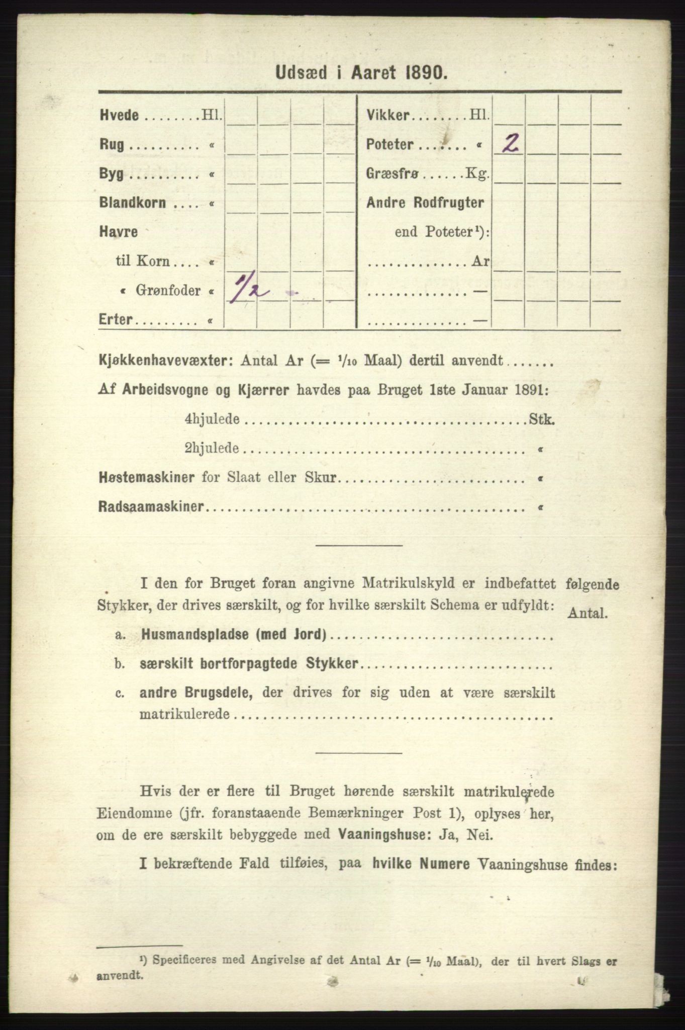 RA, 1891 census for 0712 Skoger, 1891, p. 5190