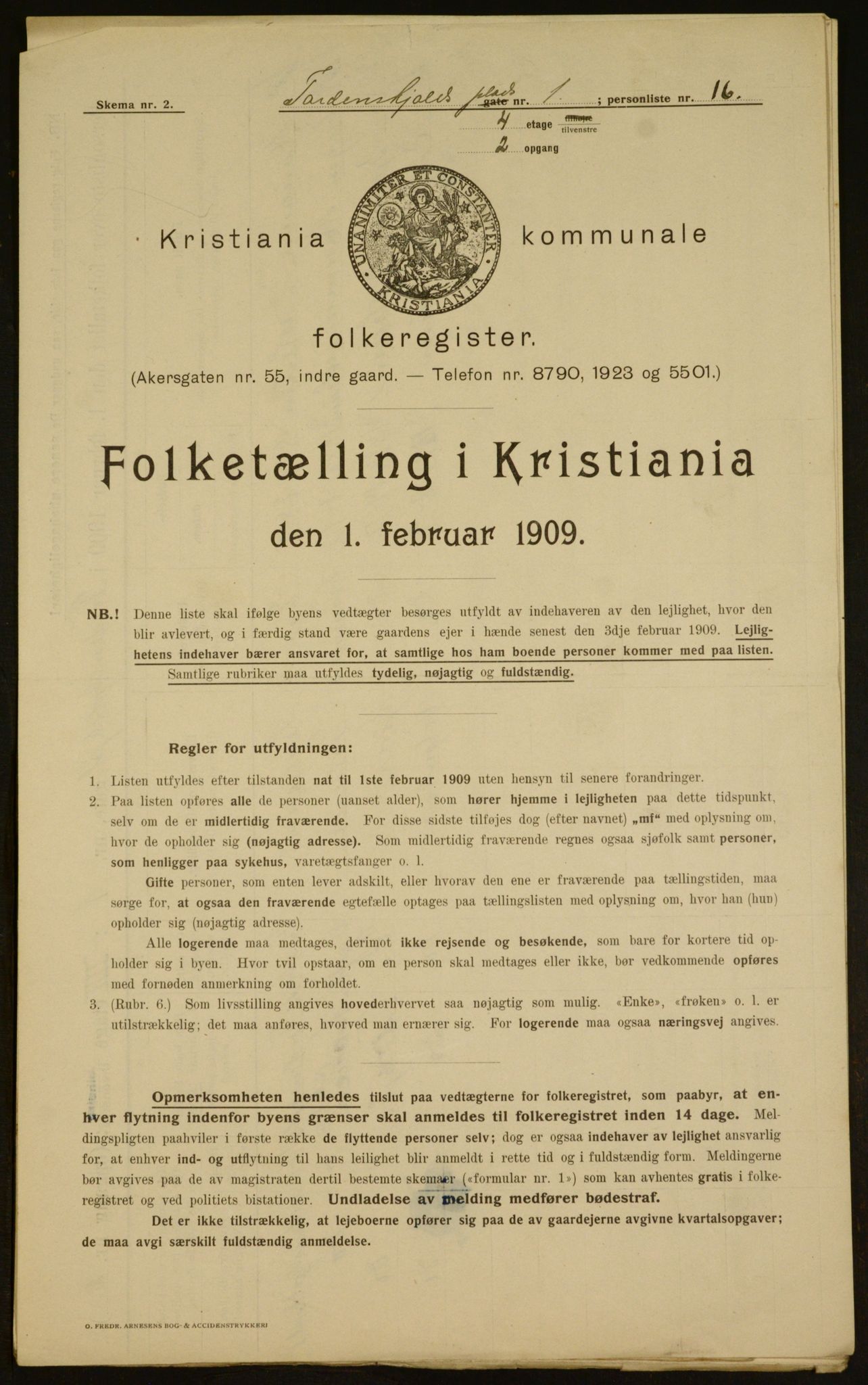 OBA, Municipal Census 1909 for Kristiania, 1909, p. 103228