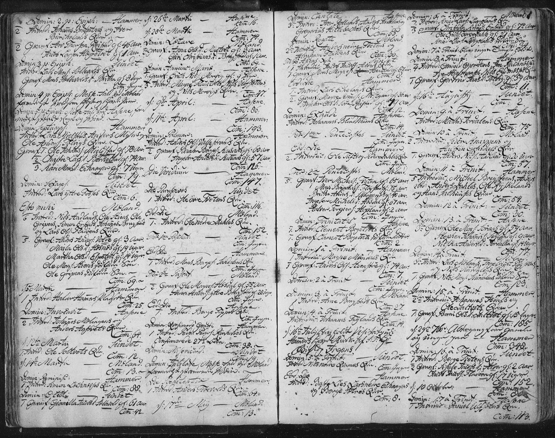 Hamre sokneprestembete, AV/SAB-A-75501/H/Ha/Haa/Haaa/L0008: Parish register (official) no. A 8, 1778-1804, p. 51