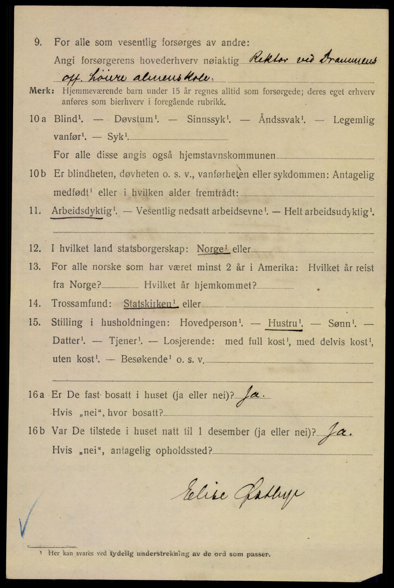 SAKO, 1920 census for Drammen, 1920, p. 53062