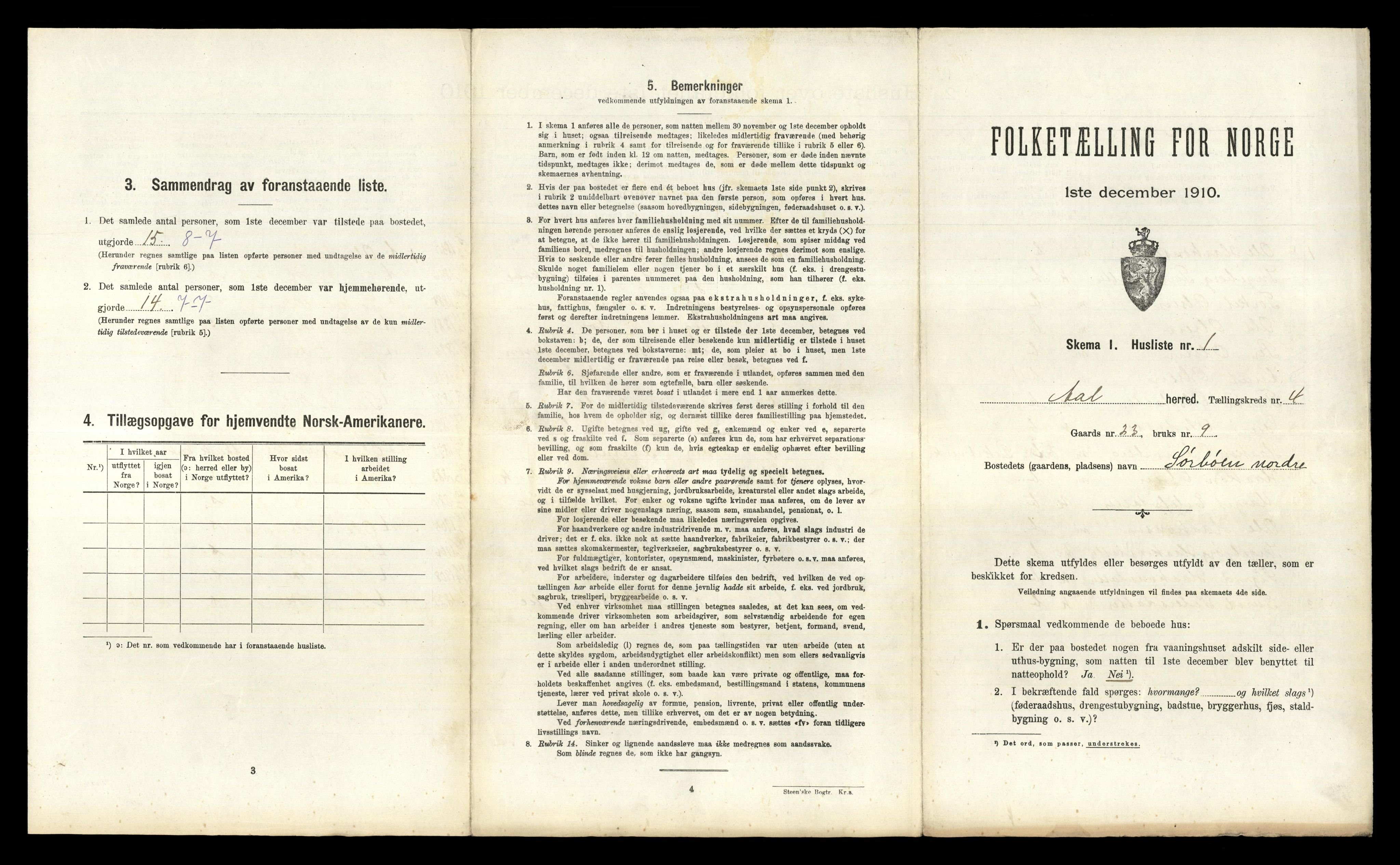 RA, 1910 census for Ål, 1910, p. 347