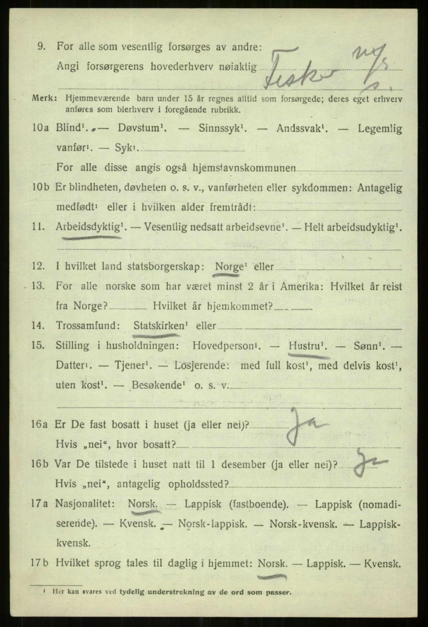 SATØ, 1920 census for Karlsøy, 1920, p. 1748