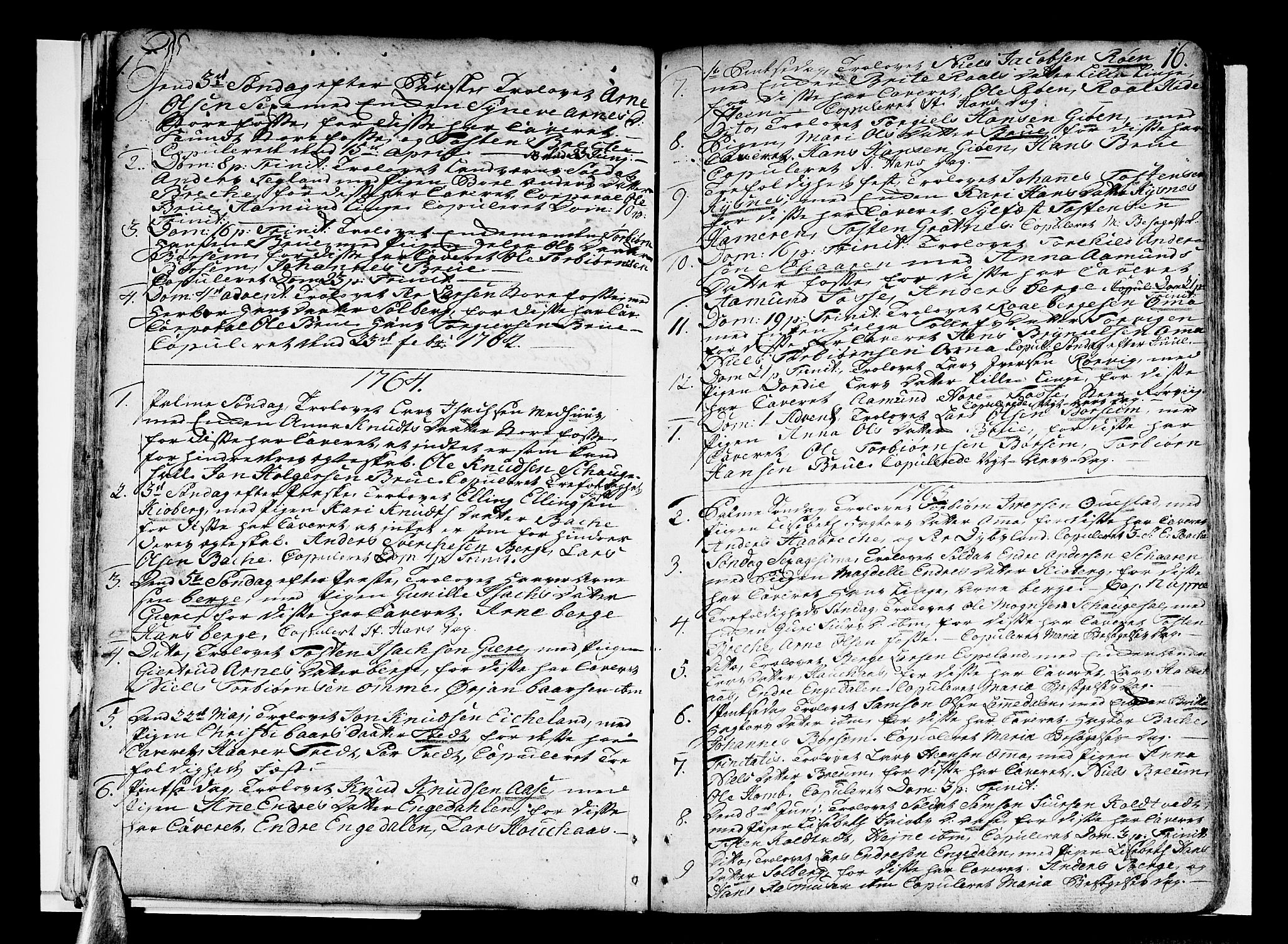Strandebarm sokneprestembete, SAB/A-78401/H/Haa: Parish register (official) no. A 3 /1, 1750-1787, p. 16