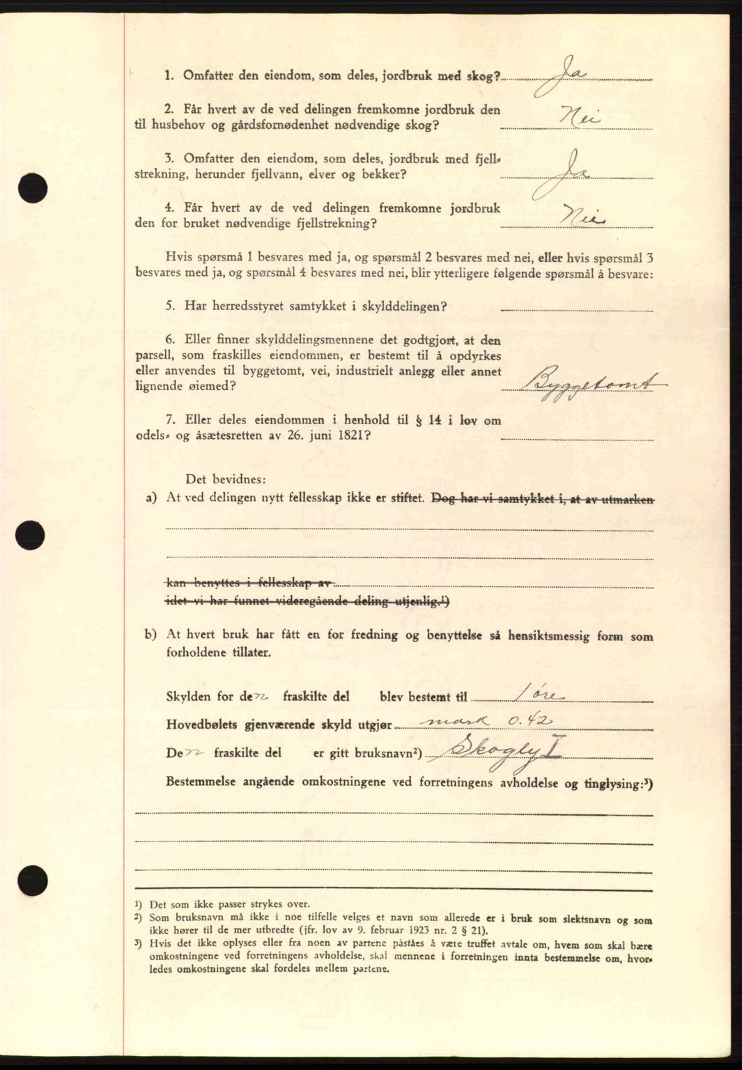 Romsdal sorenskriveri, AV/SAT-A-4149/1/2/2C: Mortgage book no. A13, 1942-1943, Diary no: : 2381/1942