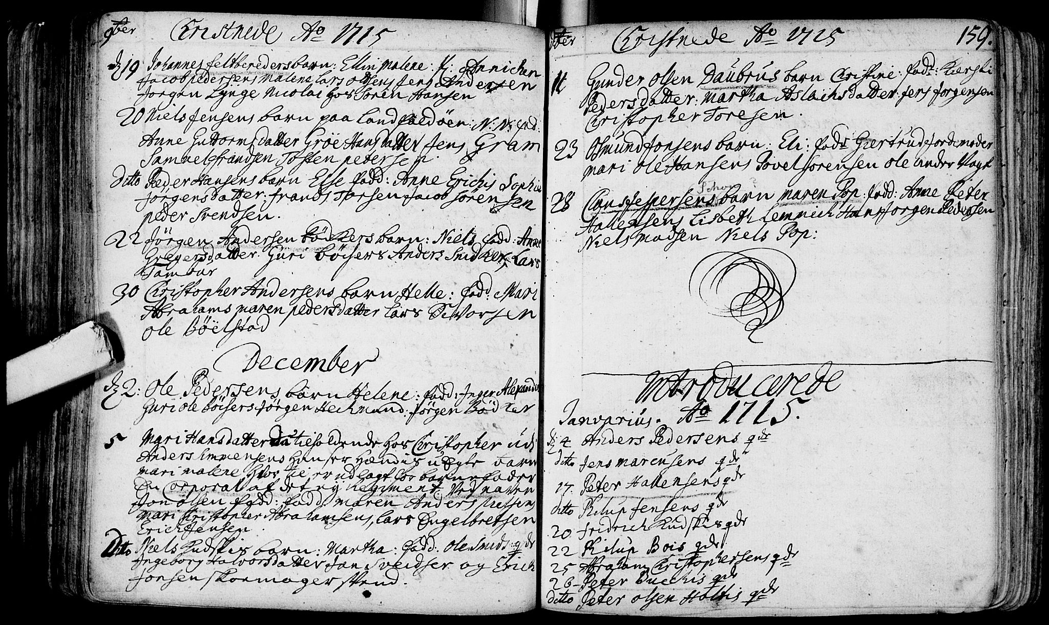 Bragernes kirkebøker, SAKO/A-6/F/Fa/L0003: Parish register (official) no. I 3, 1706-1734, p. 159