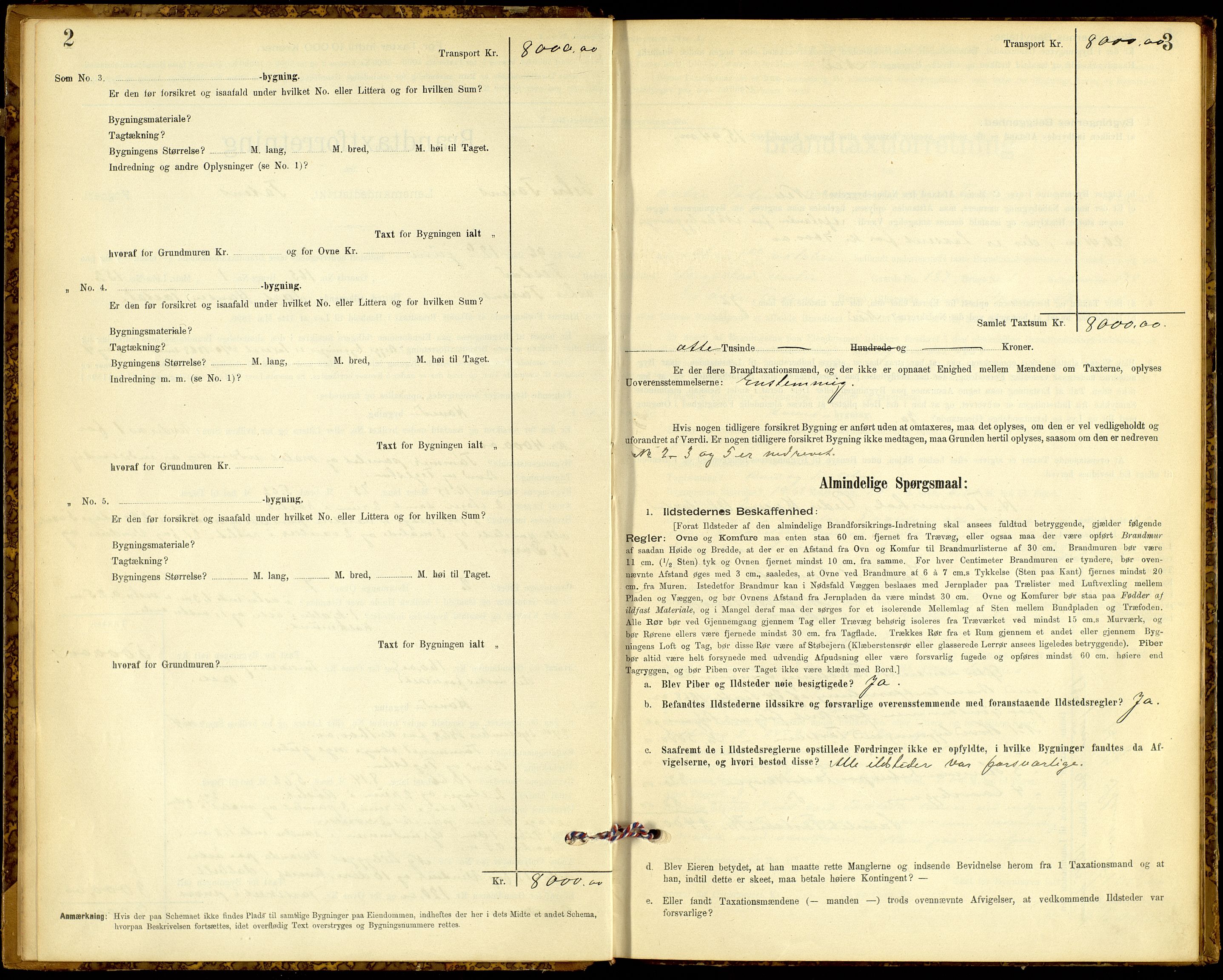 Norges Brannkasse, Østre Toten, AV/SAH-NBRANT-046/F/L0002: Branntakstprotokoll, 1896-1905, p. 2-3