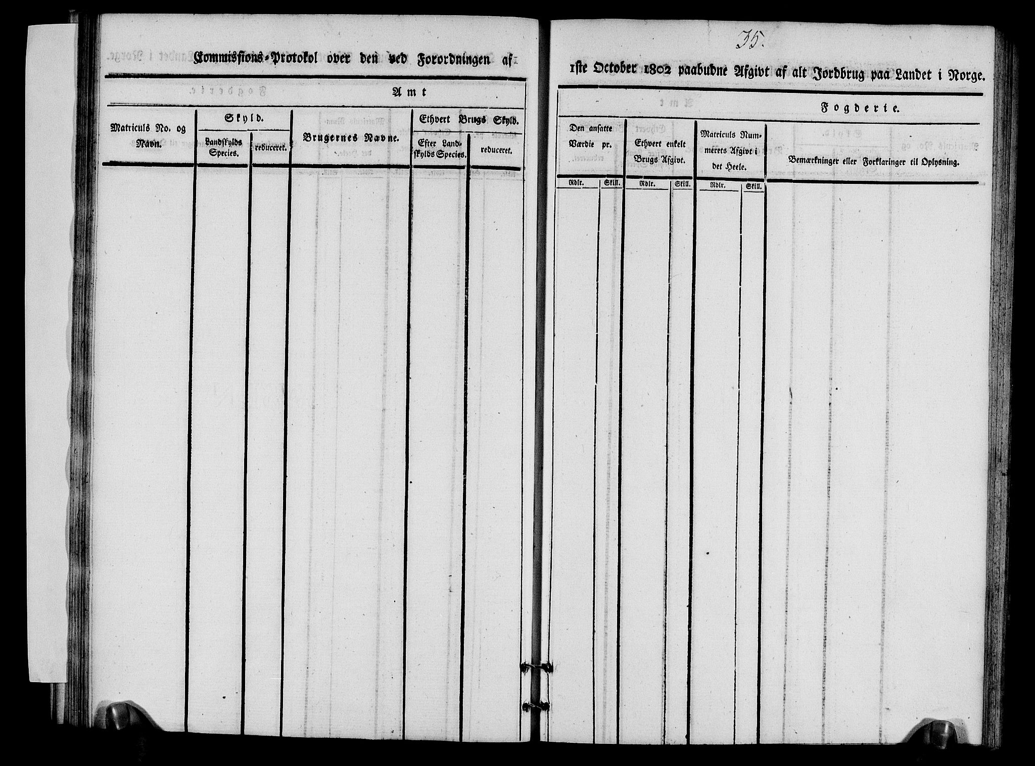 Rentekammeret inntil 1814, Realistisk ordnet avdeling, RA/EA-4070/N/Ne/Nea/L0056b: Numedal og Sandsvær fogderi. Kommisjonsprotokoll over matrikulerte jordbruk i Uvdal og Nore annekser, 1803, p. 35