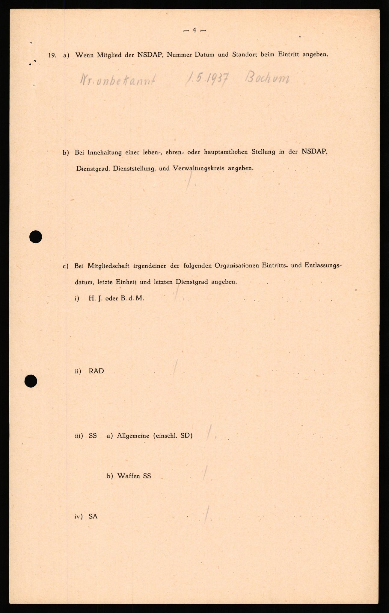 Forsvaret, Forsvarets overkommando II, AV/RA-RAFA-3915/D/Db/L0036: CI Questionaires. Tyske okkupasjonsstyrker i Norge. Tyskere., 1945-1946, p. 448