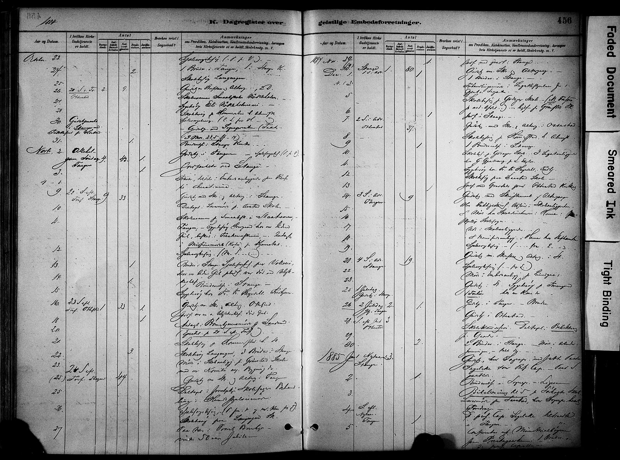 Stange prestekontor, SAH/PREST-002/K/L0017: Parish register (official) no. 17, 1880-1893, p. 456