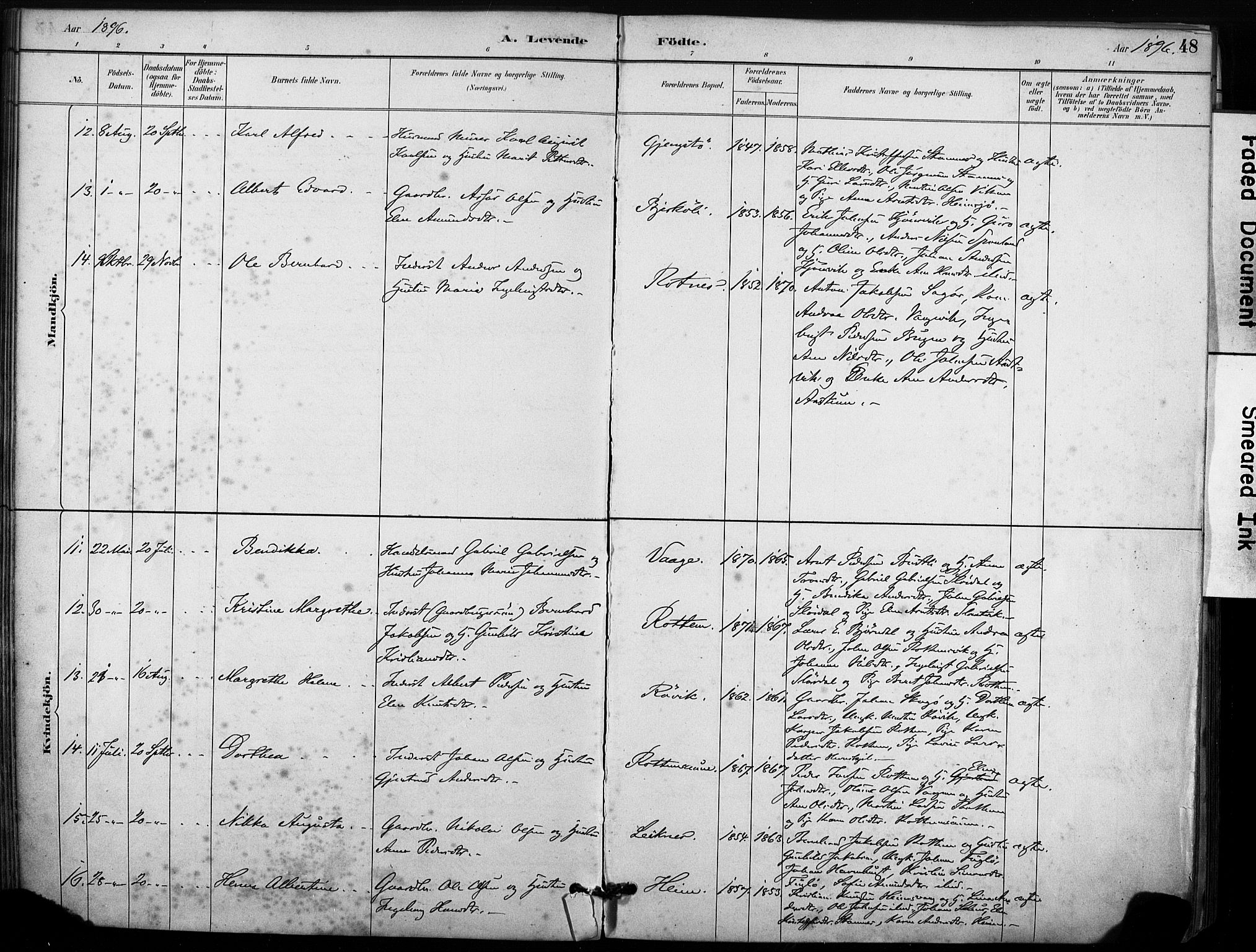 Ministerialprotokoller, klokkerbøker og fødselsregistre - Sør-Trøndelag, AV/SAT-A-1456/633/L0518: Parish register (official) no. 633A01, 1884-1906, p. 48