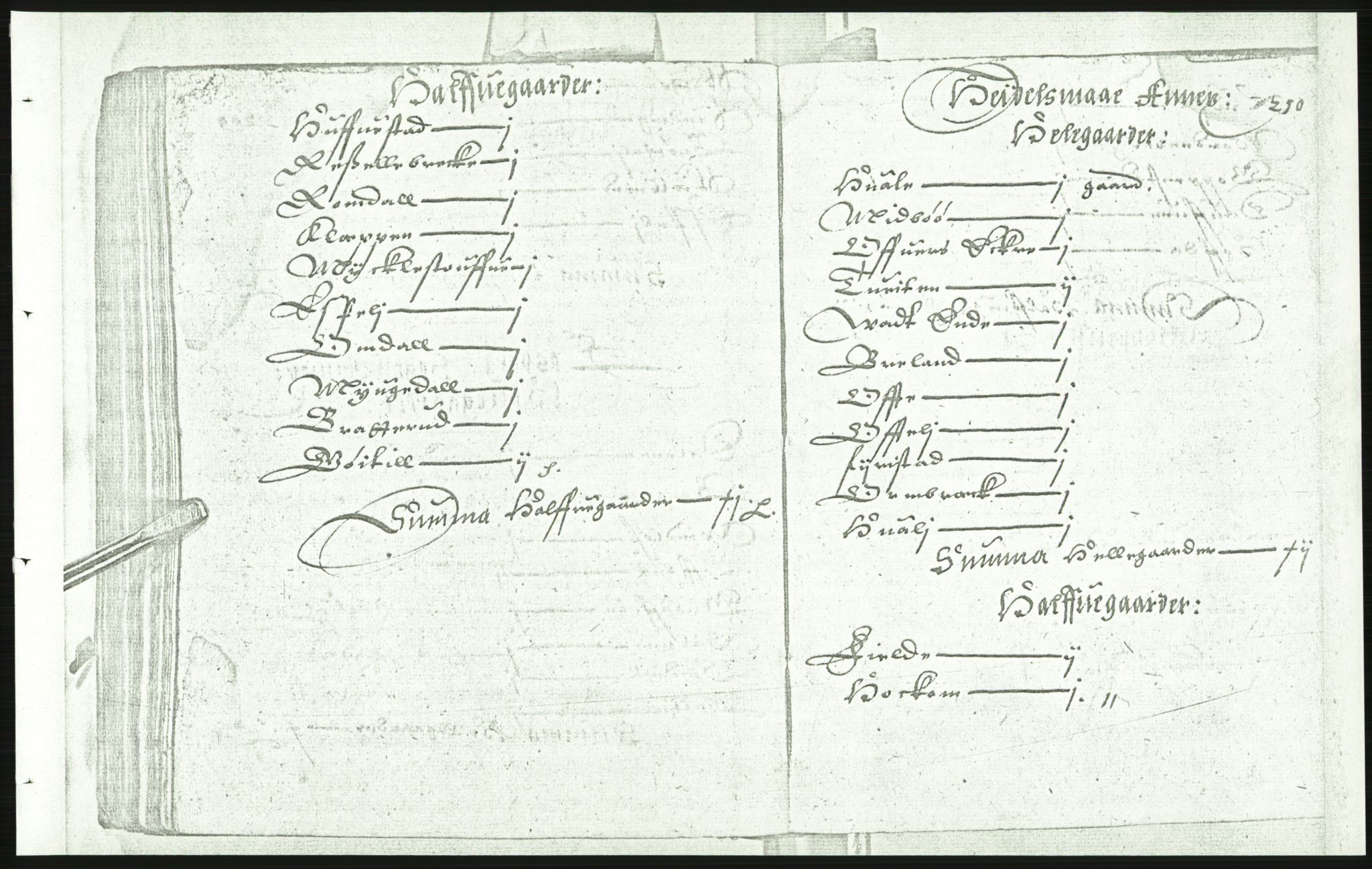 Manuskriptsamlingen, AV/RA-EA-3667/F/L0175c: Kopi av Universitetsbiblioteket, manuskript kvarto nr. 503, Manntall på fulle og halve og ødegårder uti Oslo og Hamar stift anno 1602, III Øvre Telemark, Bragernes, Øvre Romerike, 1602, p. 209b-210a