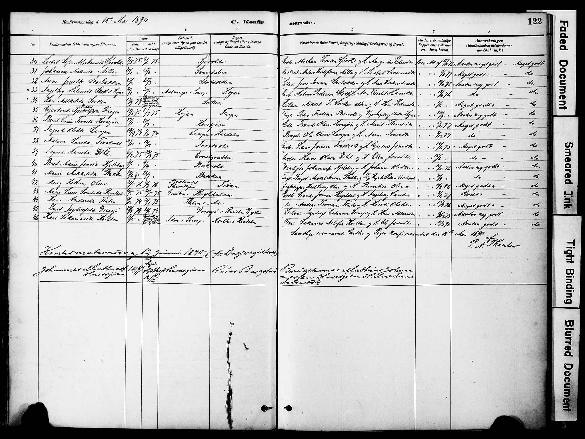 Ministerialprotokoller, klokkerbøker og fødselsregistre - Sør-Trøndelag, SAT/A-1456/681/L0933: Parish register (official) no. 681A11, 1879-1890, p. 122