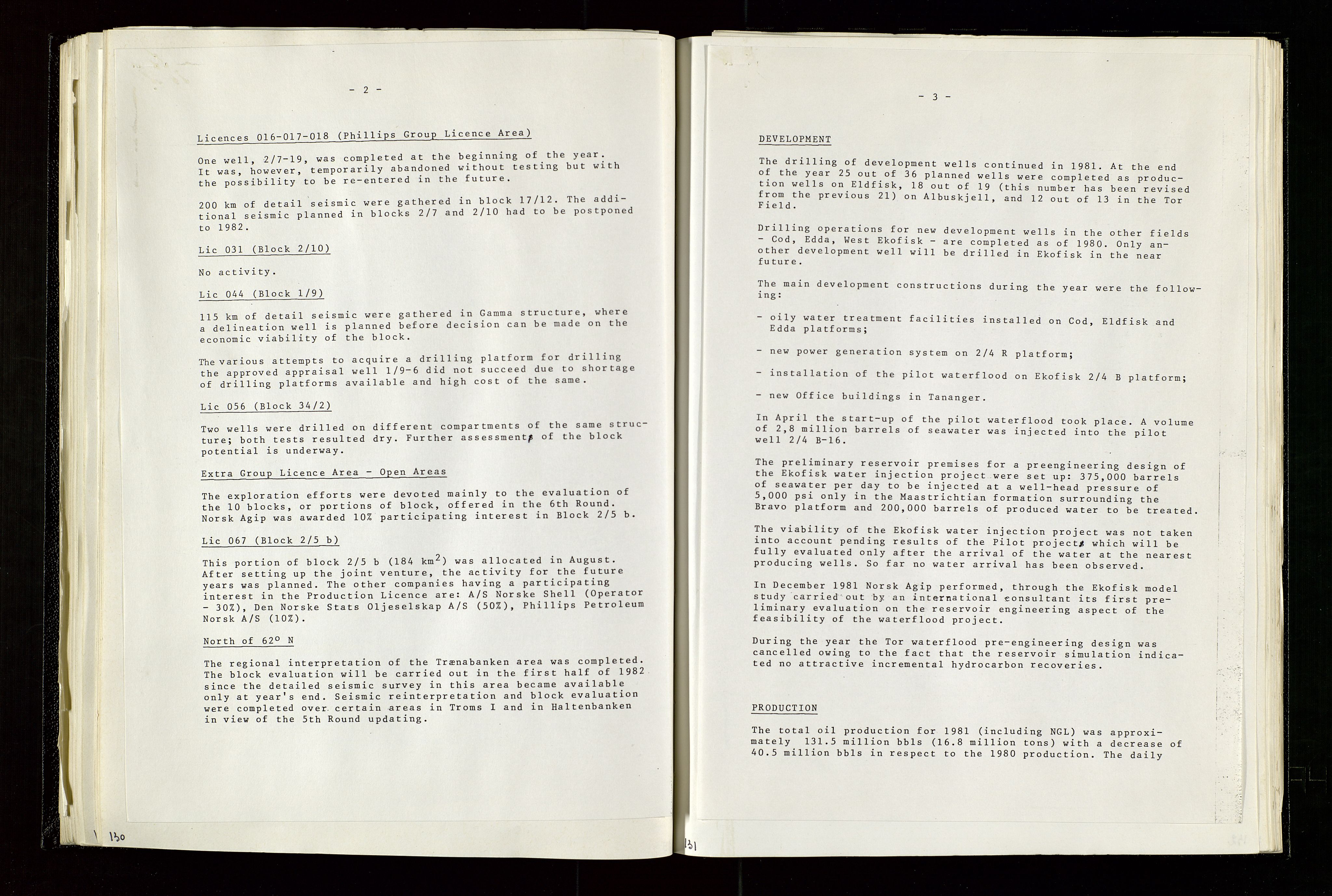 Pa 1583 - Norsk Agip AS, AV/SAST-A-102138/A/Aa/L0003: Board of Directors meeting minutes, 1979-1983, p. 130-131