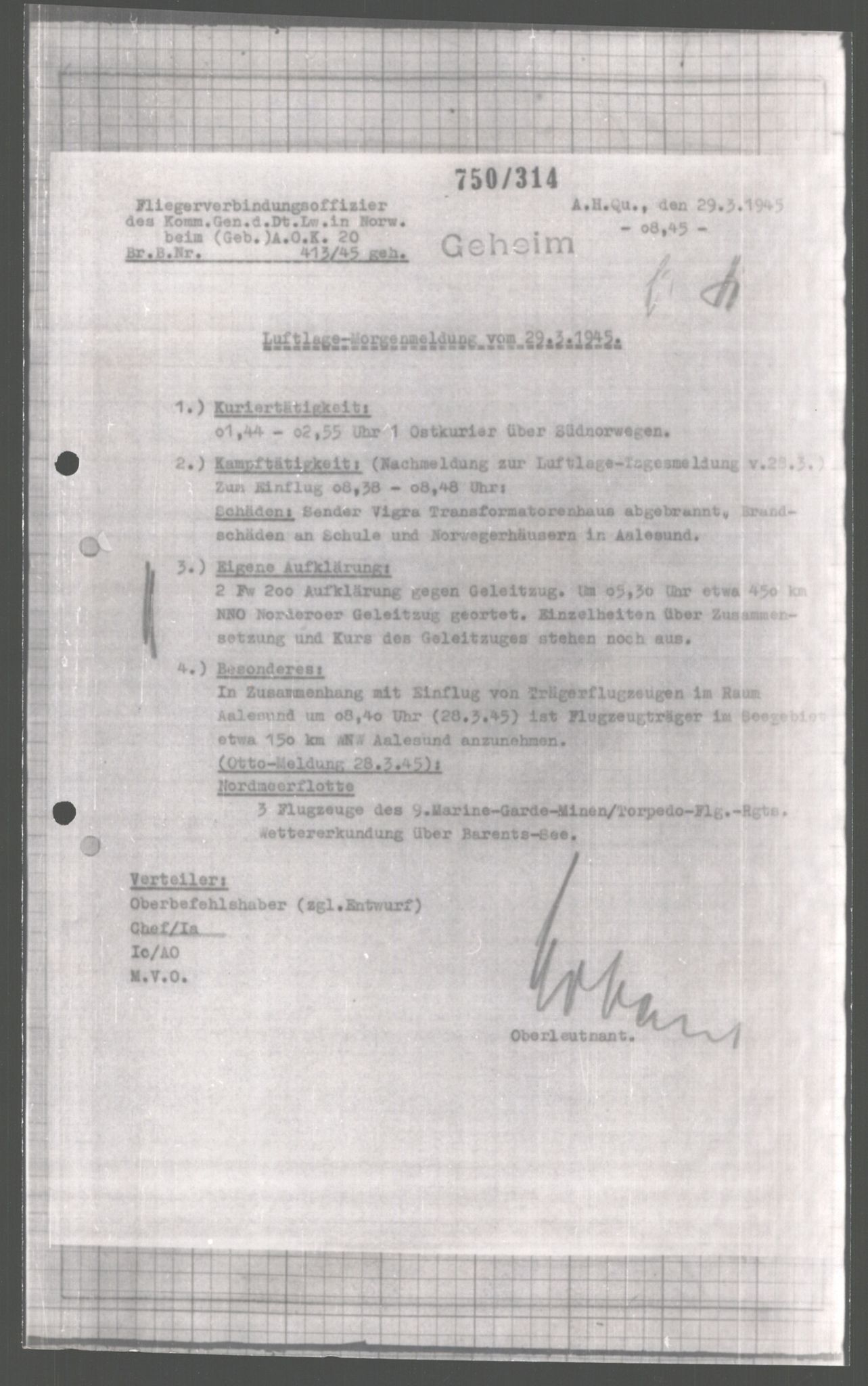 Forsvarets Overkommando. 2 kontor. Arkiv 11.4. Spredte tyske arkivsaker, AV/RA-RAFA-7031/D/Dar/Dara/L0004: Krigsdagbøker for 20. Gebirgs-Armee-Oberkommando (AOK 20), 1945, p. 270