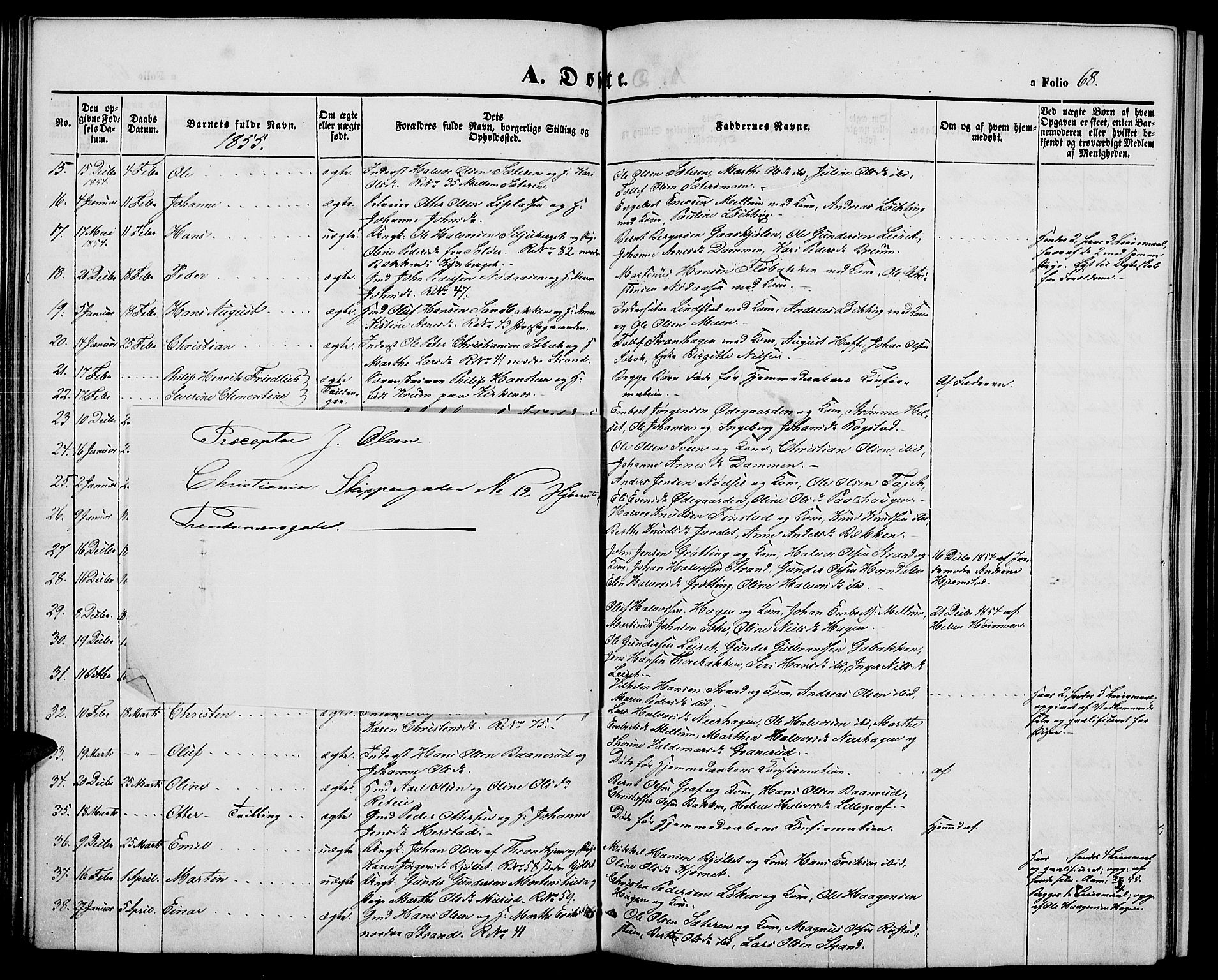 Elverum prestekontor, SAH/PREST-044/H/Ha/Hab/L0002: Parish register (copy) no. 2, 1845-1855, p. 68