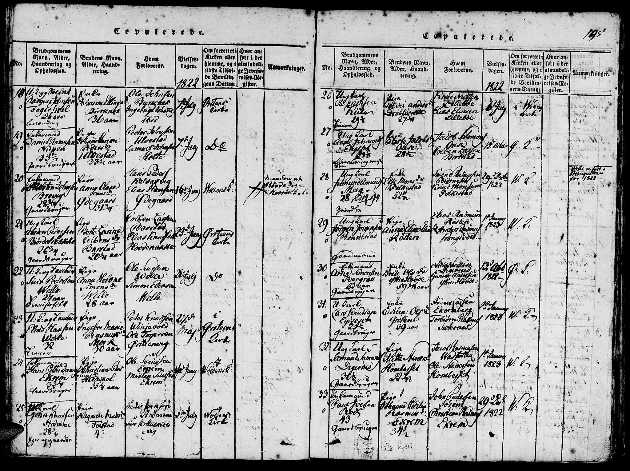 Ministerialprotokoller, klokkerbøker og fødselsregistre - Møre og Romsdal, SAT/A-1454/511/L0138: Parish register (official) no. 511A05, 1817-1832, p. 195