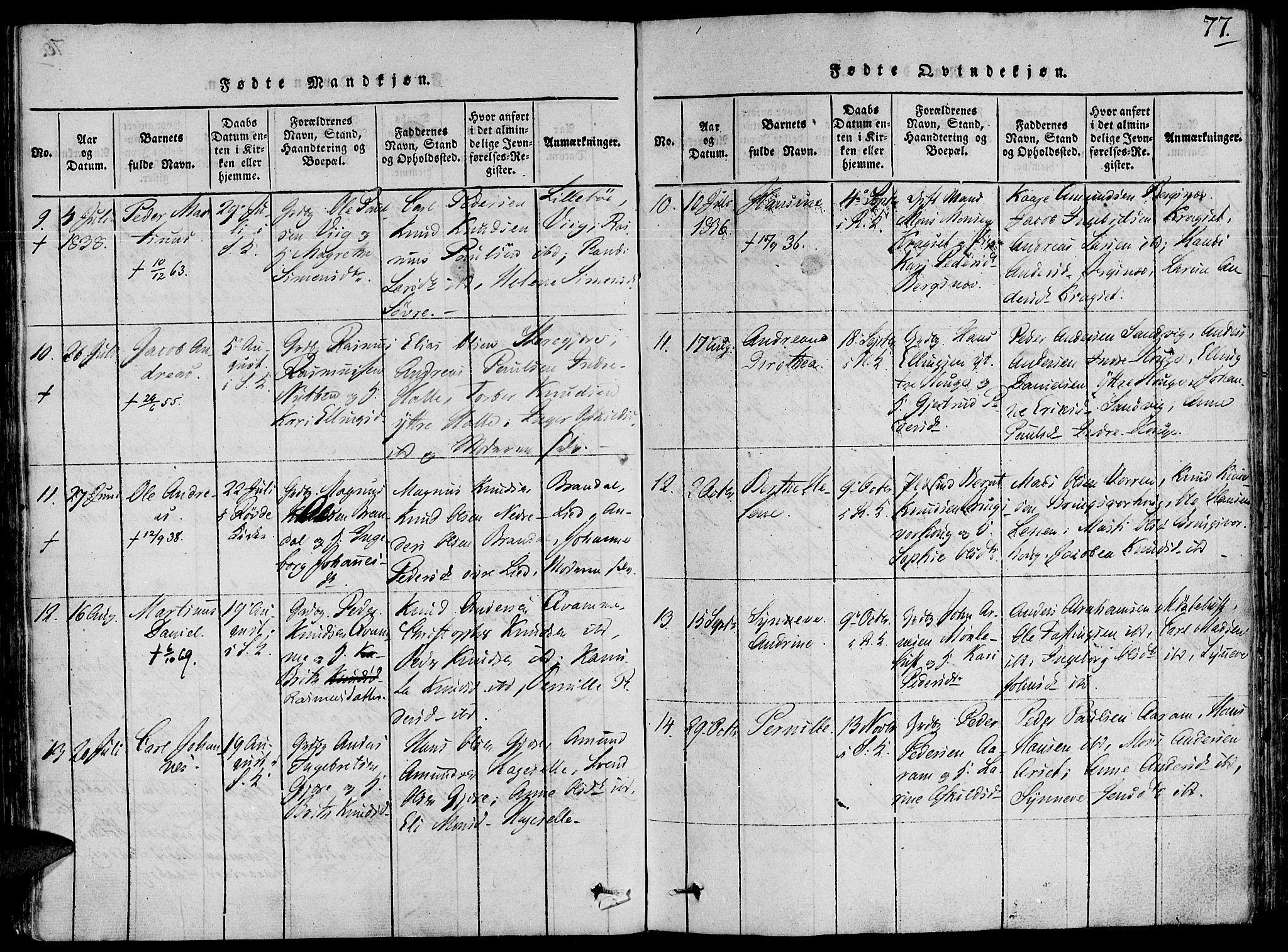 Ministerialprotokoller, klokkerbøker og fødselsregistre - Møre og Romsdal, AV/SAT-A-1454/503/L0033: Parish register (official) no. 503A01, 1816-1841, p. 77