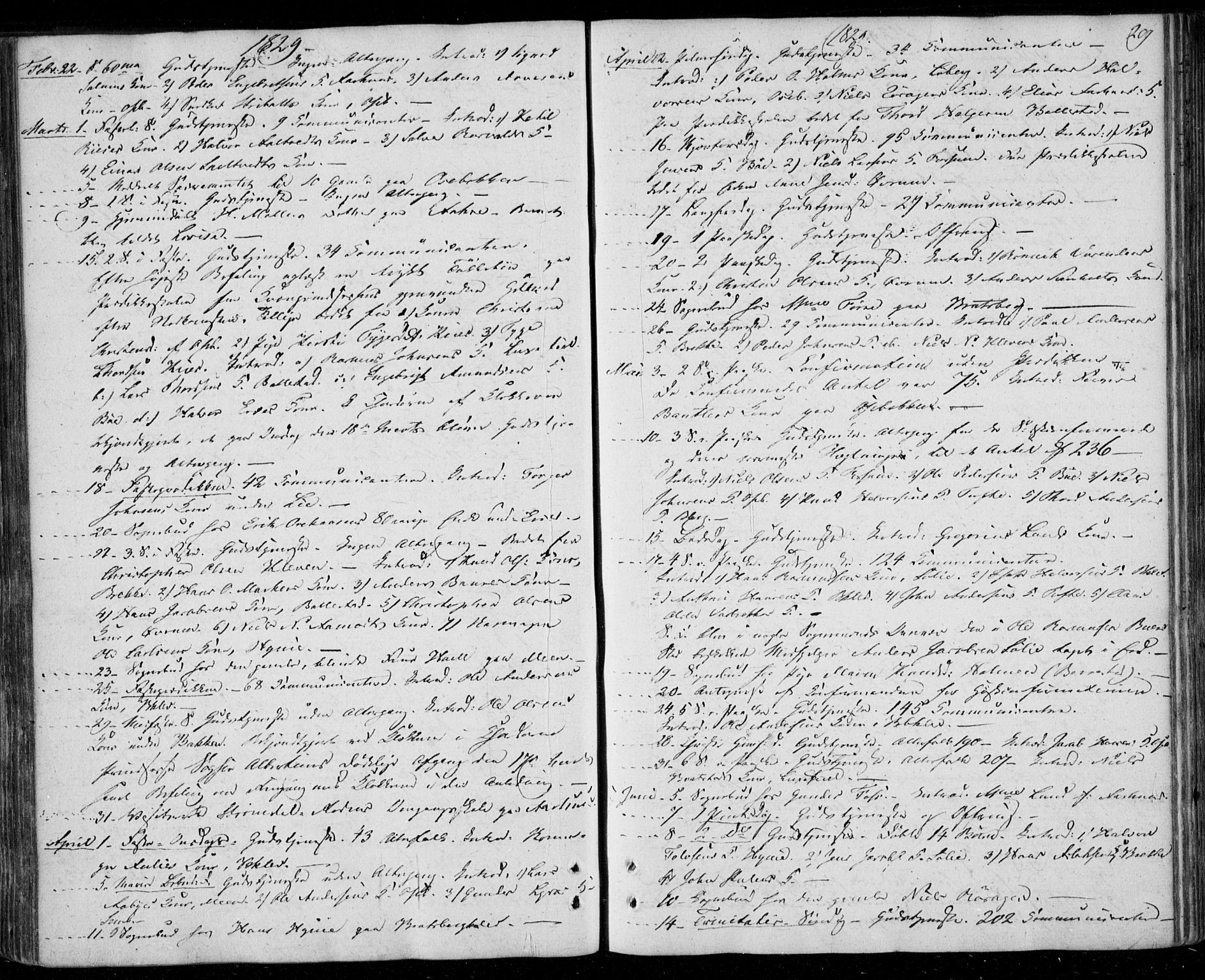 Gjerpen kirkebøker, AV/SAKO-A-265/F/Fa/L0005: Parish register (official) no. I 5, 1823-1829, p. 209