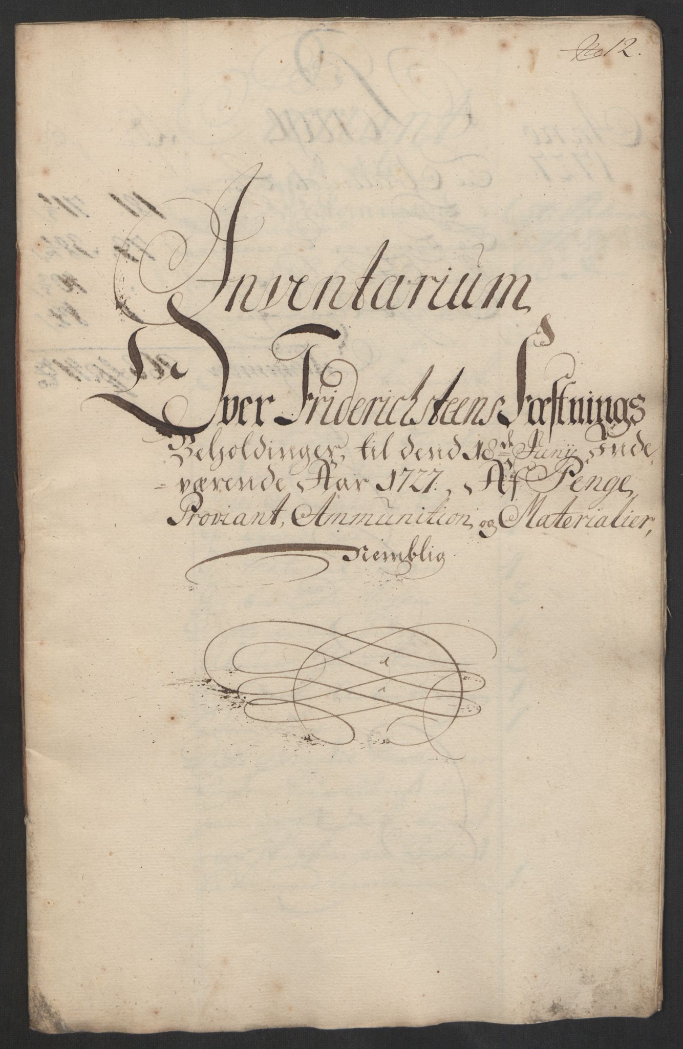 Kommanderende general (KG I) med Det norske krigsdirektorium, AV/RA-EA-5419/D/L0153: Fredriksten festning: Brev, inventarfortegnelser og regnskapsekstrakter, 1724-1729, p. 441