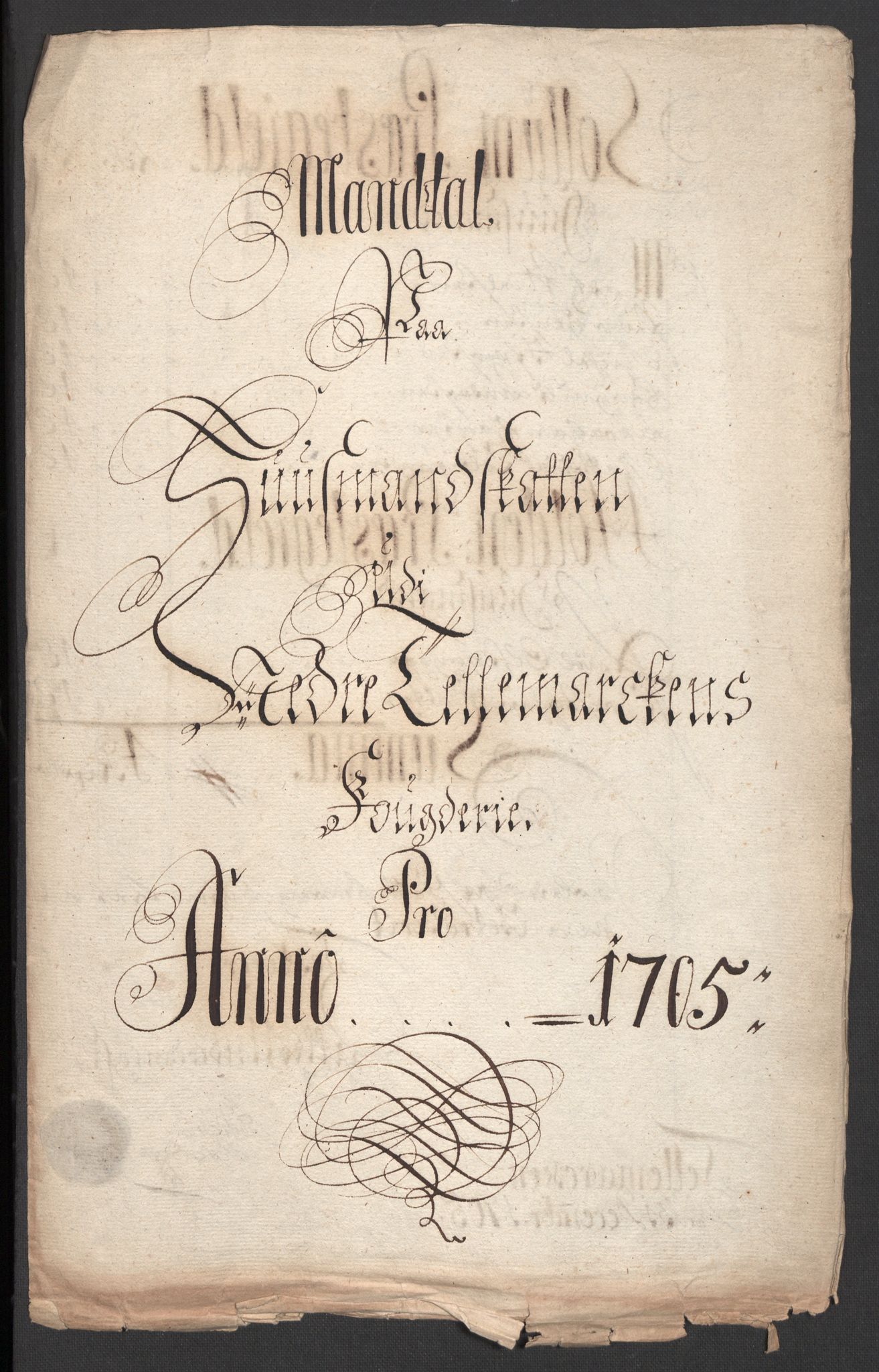 Rentekammeret inntil 1814, Reviderte regnskaper, Fogderegnskap, RA/EA-4092/R36/L2114: Fogderegnskap Øvre og Nedre Telemark og Bamble, 1705, p. 3