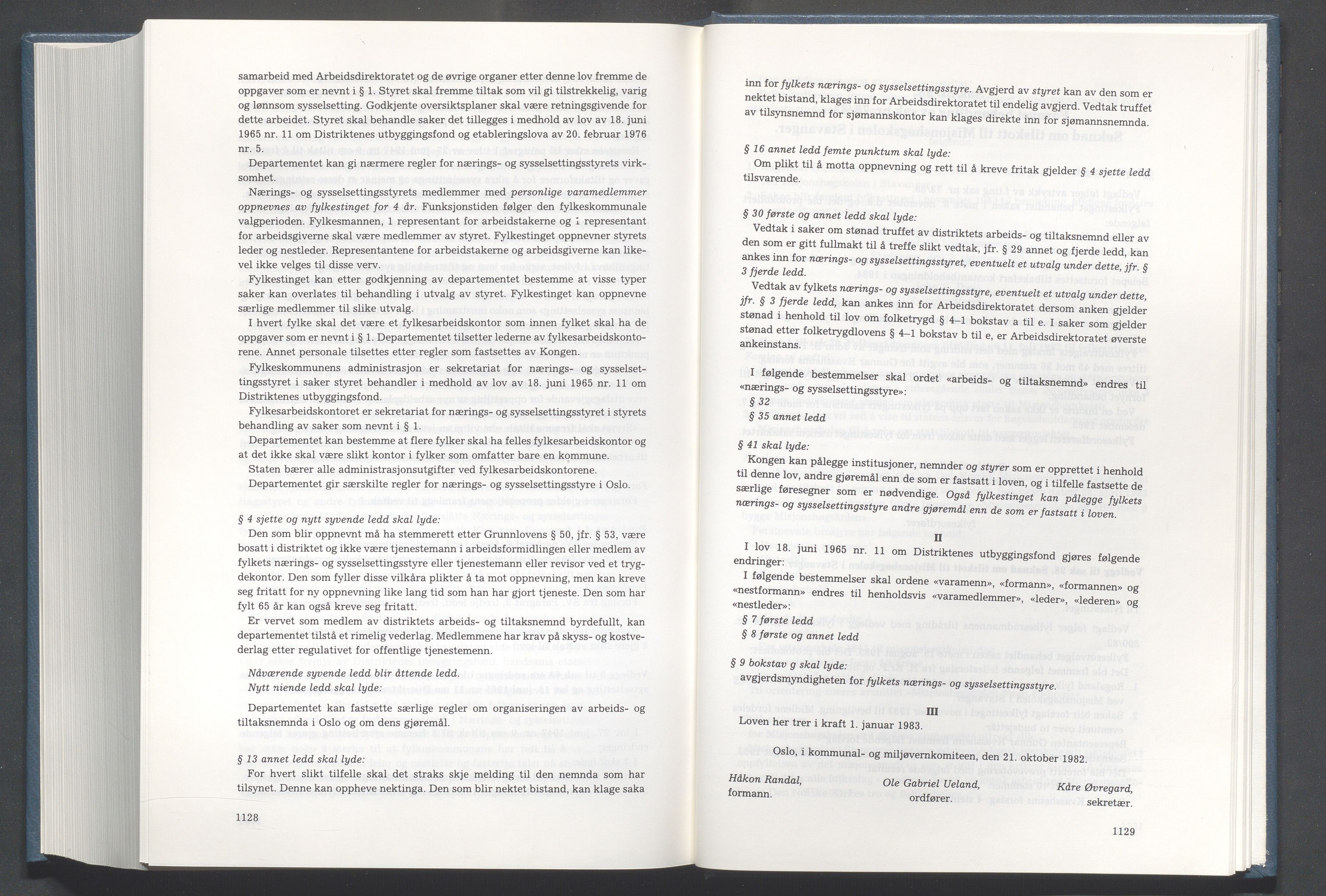Rogaland fylkeskommune - Fylkesrådmannen , IKAR/A-900/A/Aa/Aaa/L0103: Møtebok , 1983, p. 1128-1129