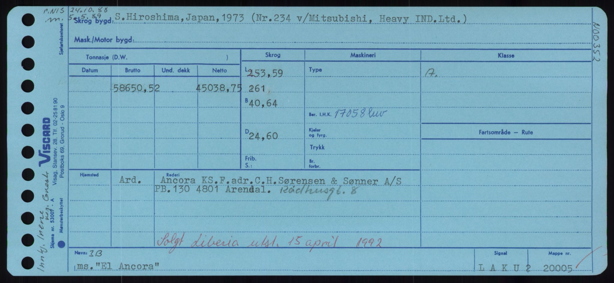 Sjøfartsdirektoratet med forløpere, Skipsmålingen, RA/S-1627/H/Hd/L0009: Fartøy, E, p. 217