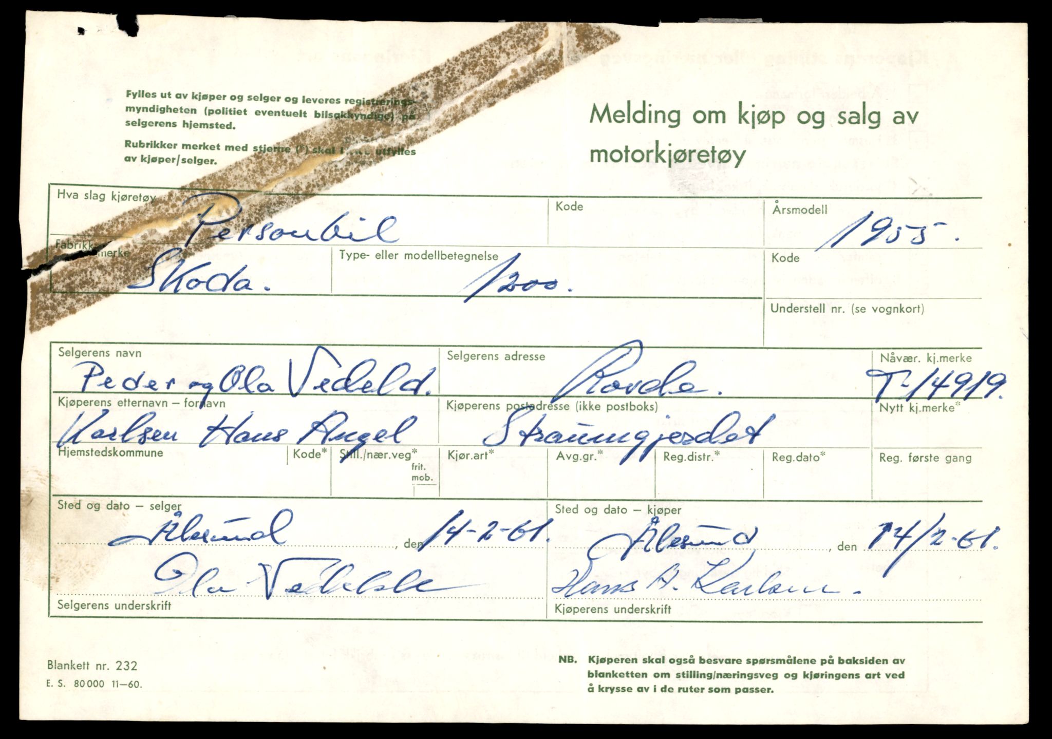 Møre og Romsdal vegkontor - Ålesund trafikkstasjon, SAT/A-4099/F/Fe/L0049: Registreringskort for kjøretøy T 14864 - T 18613, 1927-1998, p. 1263