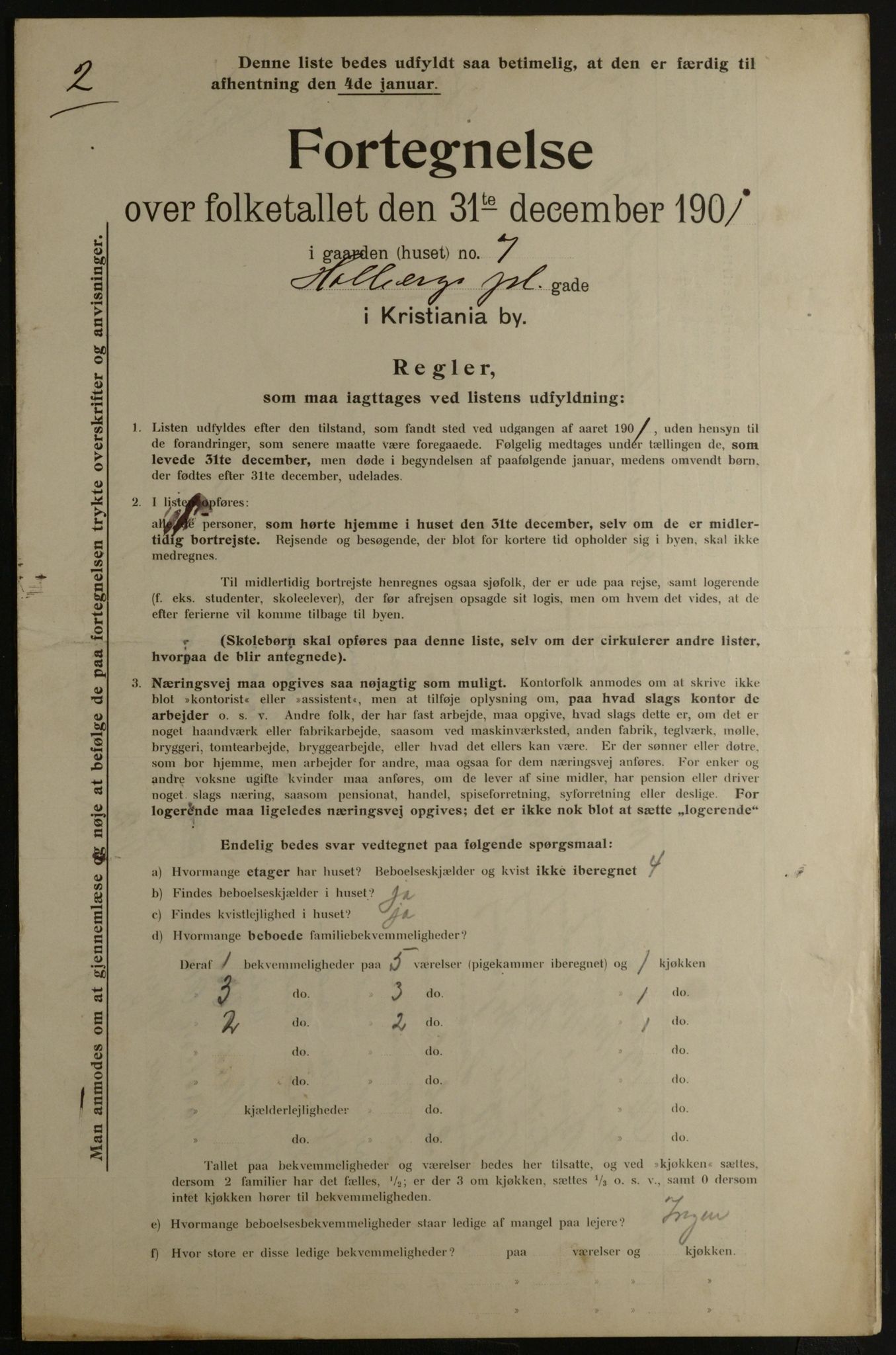 OBA, Municipal Census 1901 for Kristiania, 1901, p. 6405