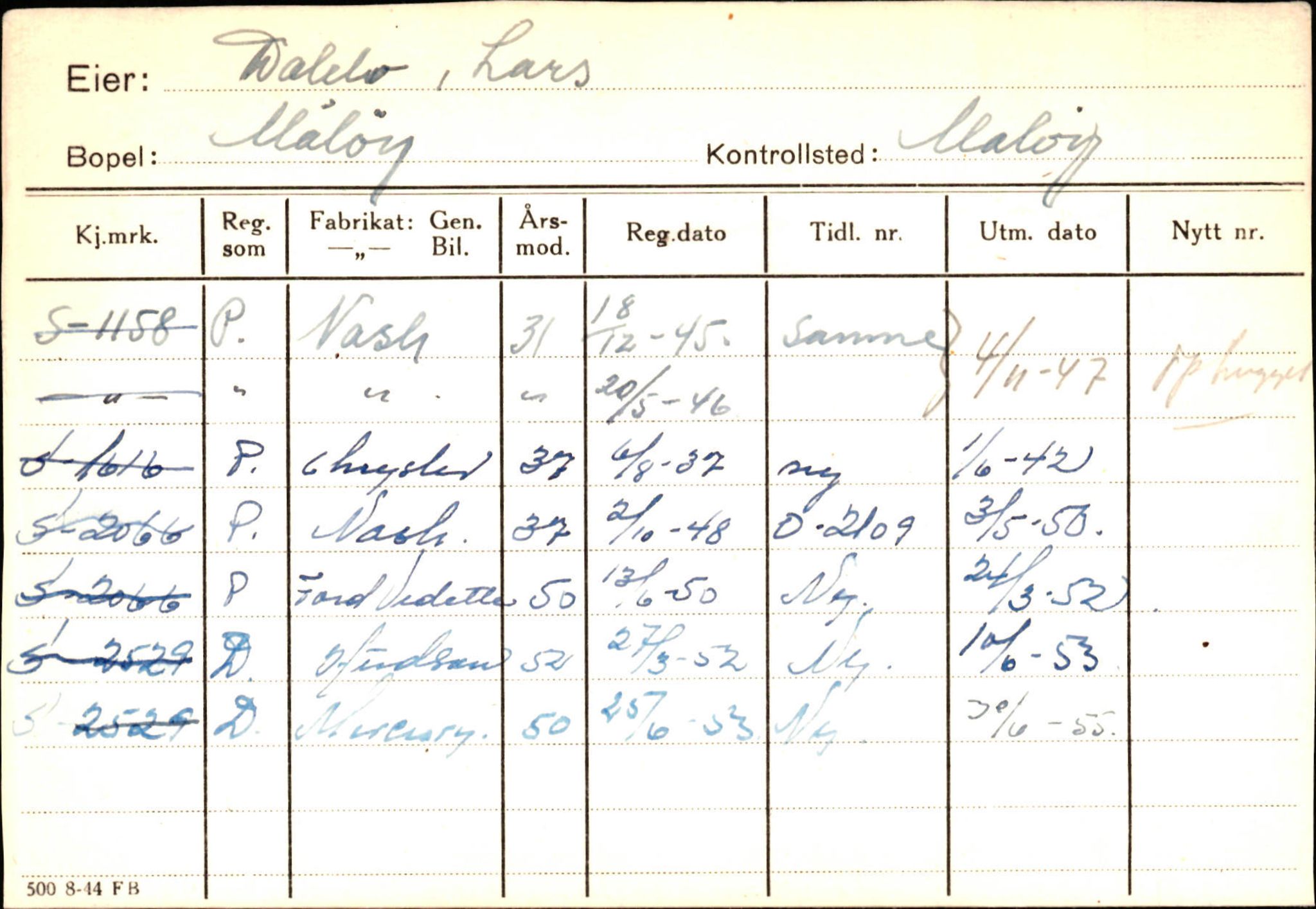 Statens vegvesen, Sogn og Fjordane vegkontor, AV/SAB-A-5301/4/F/L0144: Registerkort Vågsøy A-R, 1945-1975, p. 353