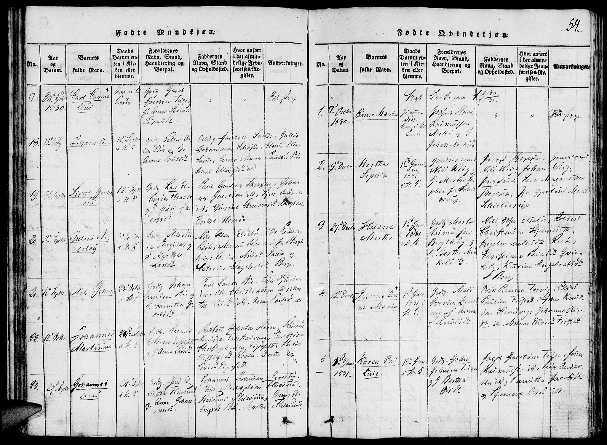 Ministerialprotokoller, klokkerbøker og fødselsregistre - Møre og Romsdal, AV/SAT-A-1454/507/L0069: Parish register (official) no. 507A04, 1816-1841, p. 54