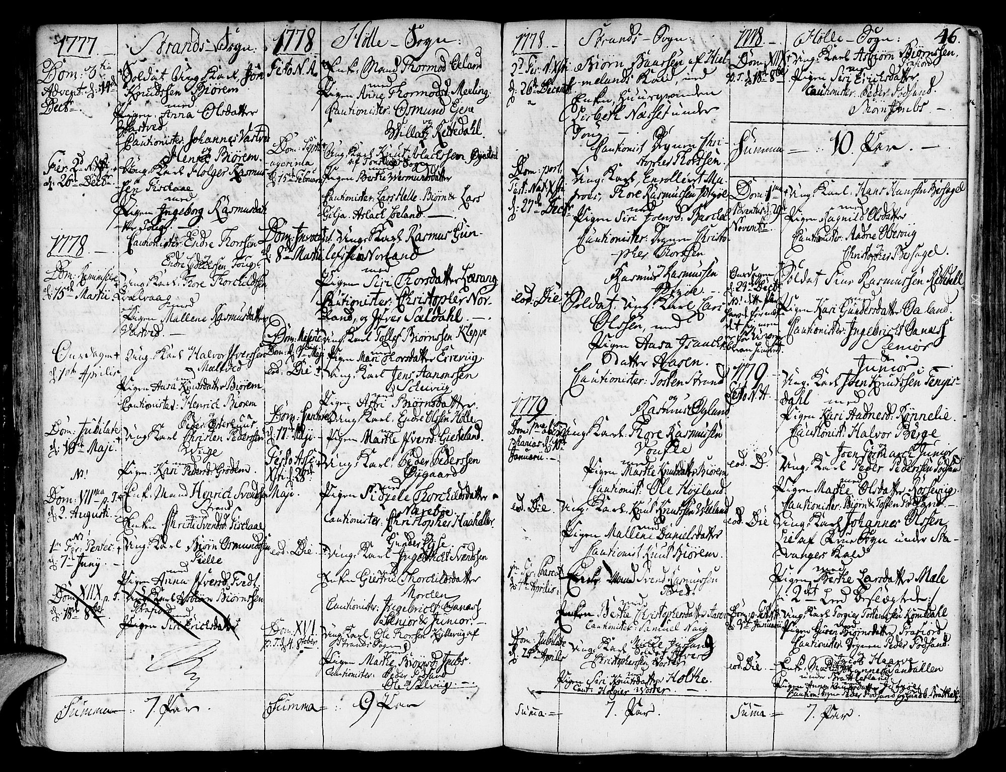 Strand sokneprestkontor, SAST/A-101828/H/Ha/Haa/L0003: Parish register (official) no. A 3, 1769-1816, p. 46