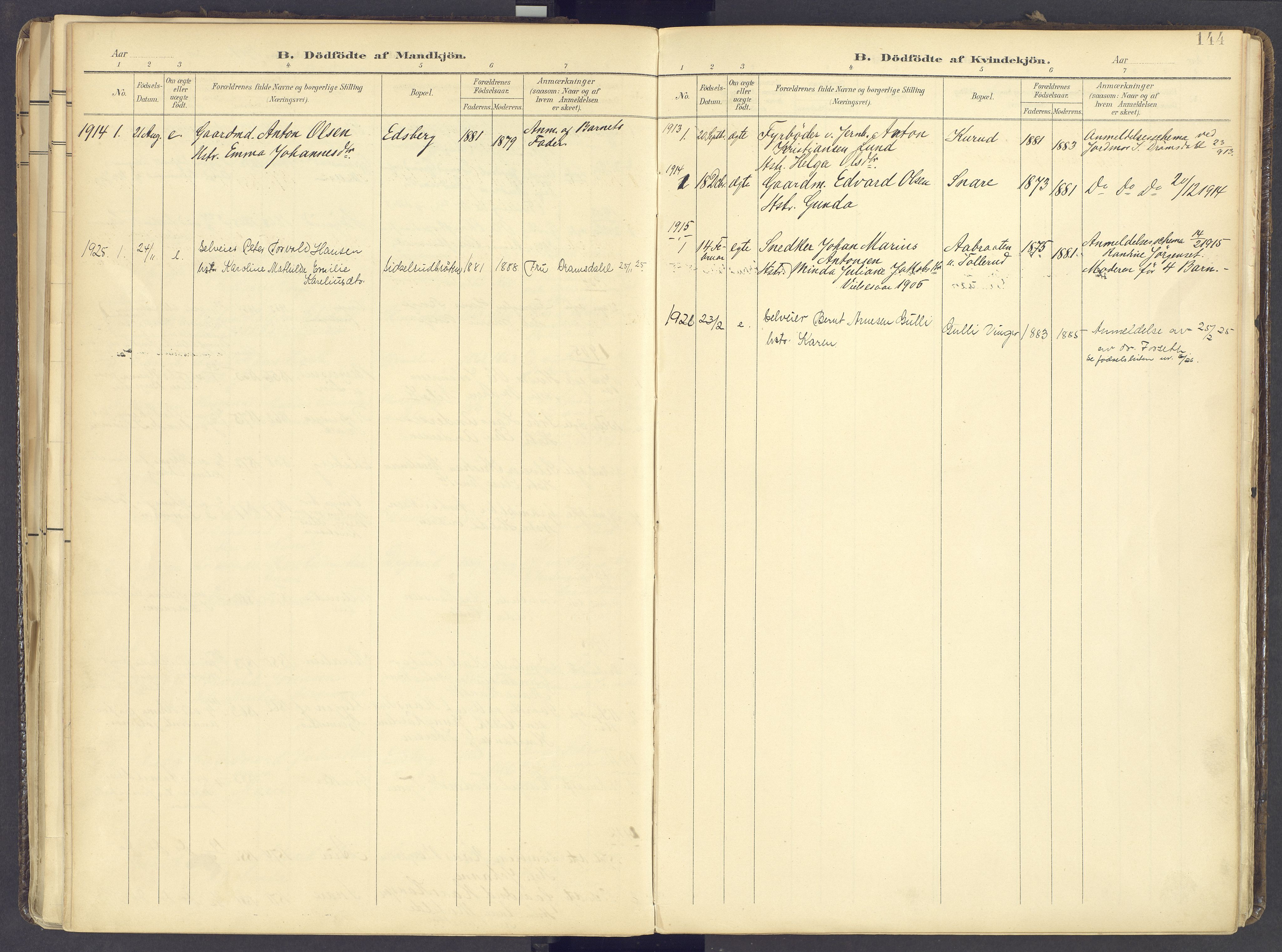 Vinger prestekontor, AV/SAH-PREST-024/H/Ha/Haa/L0017: Parish register (official) no. 17, 1901-1927, p. 144