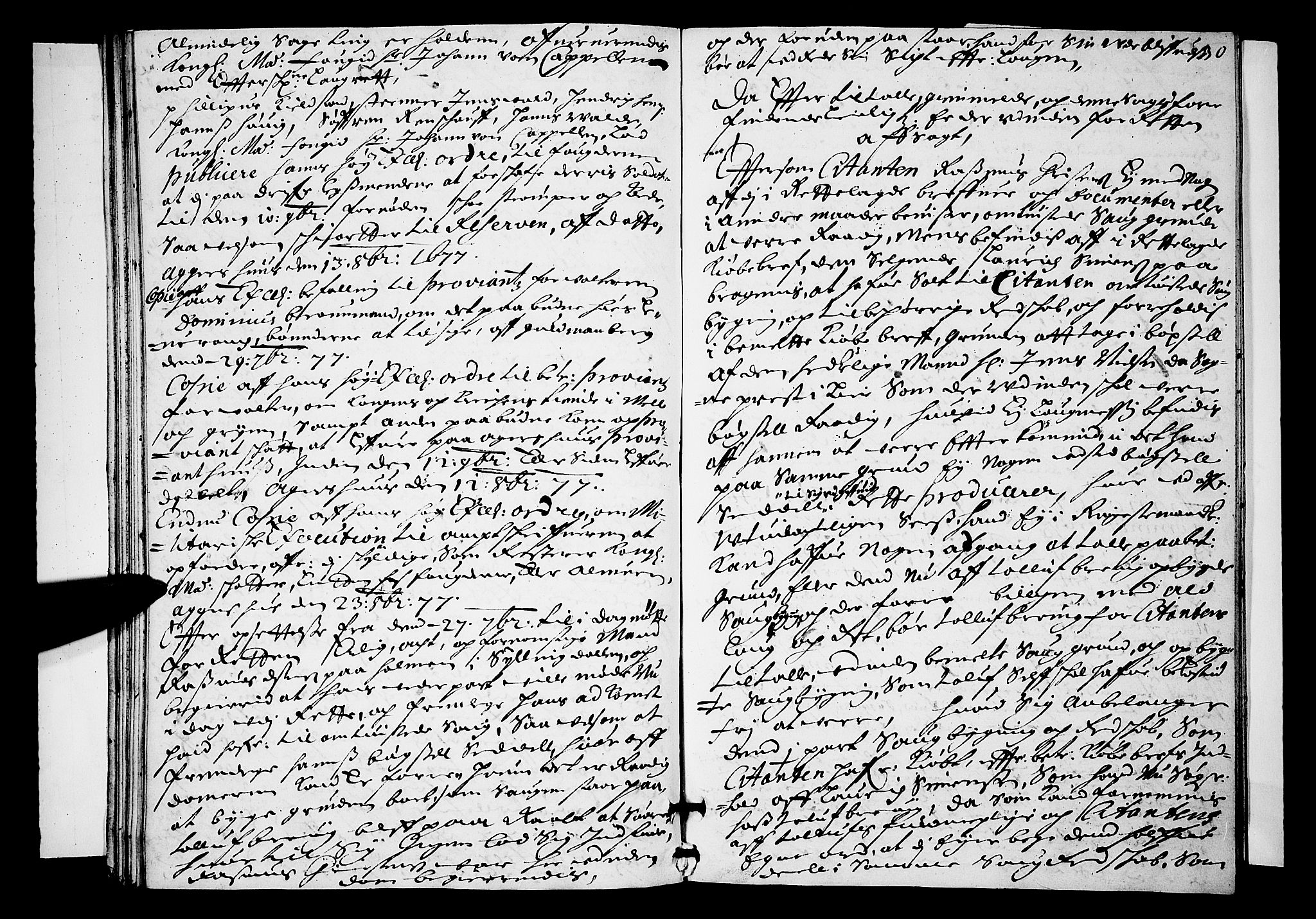 Lier, Røyken og Hurum sorenskriveri, AV/SAKO-A-89/F/Fa/L0018: Tingbok, 1677, p. 30